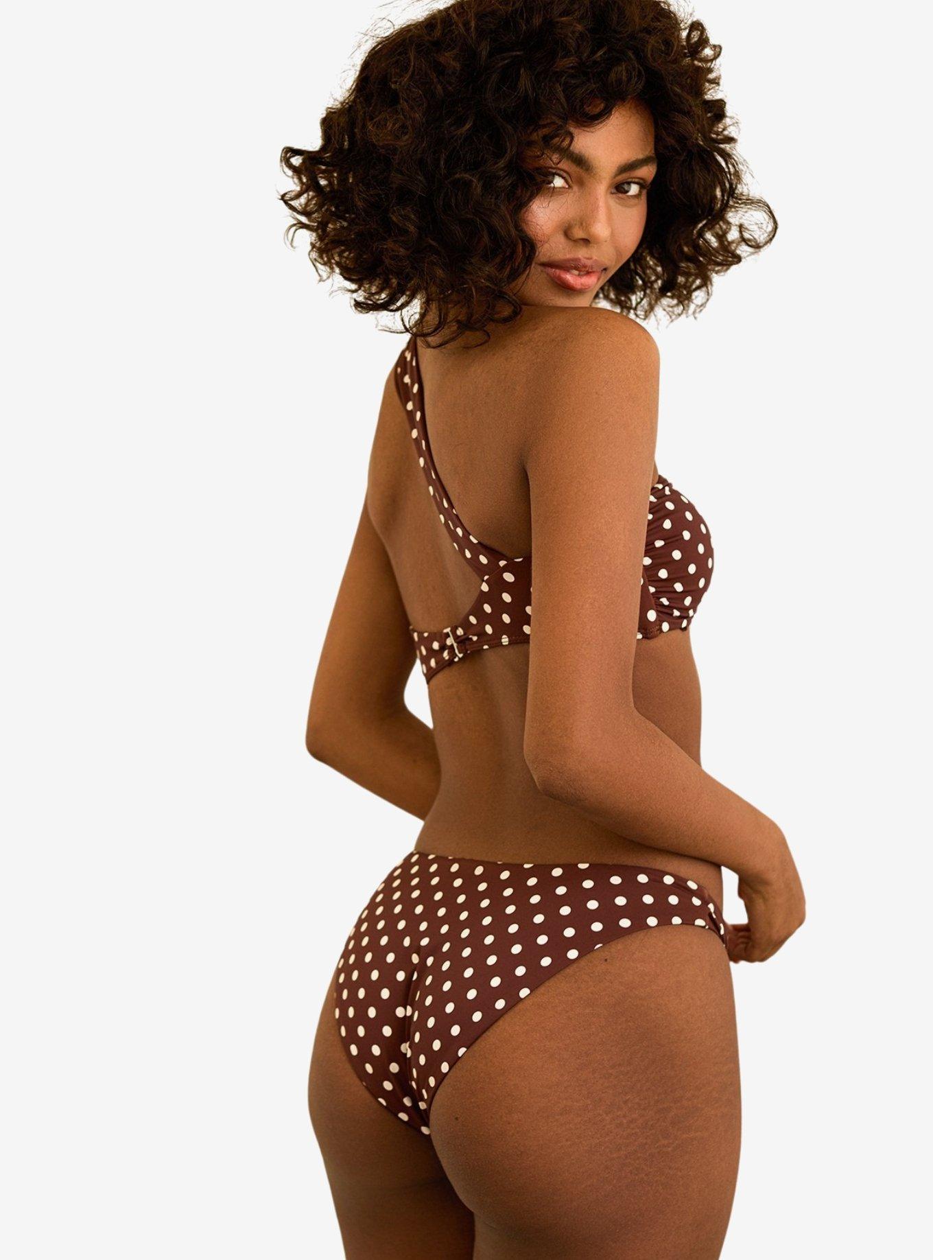 Dippin' Daisy's Charlie Cheeky Swim Bottom Dotted Brown, BROWN, alternate