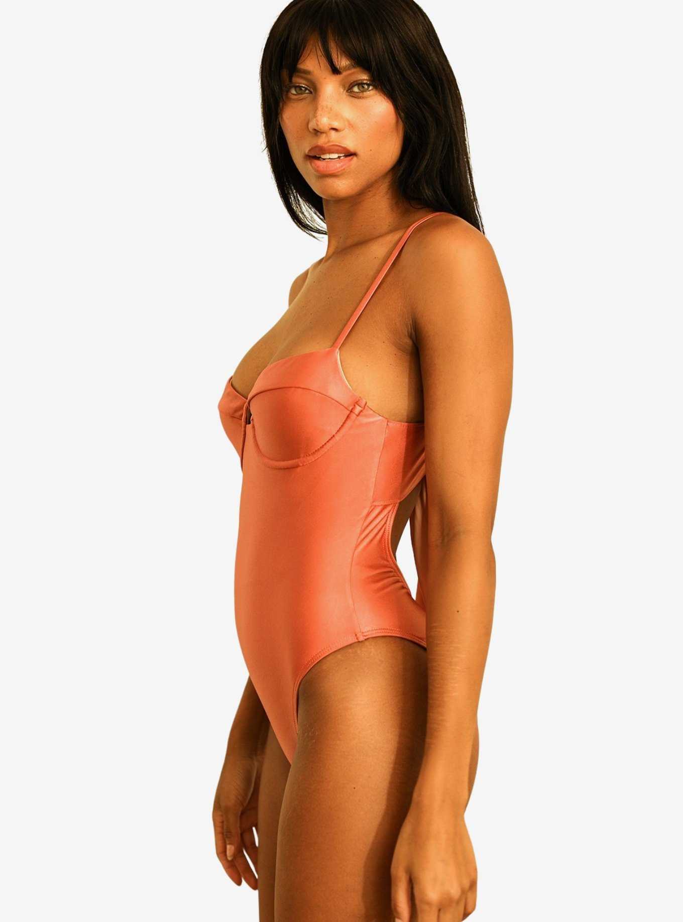 Dippin' Daisy's Saltwater Thigh High Swim One Piece Dusty Rose, , hi-res