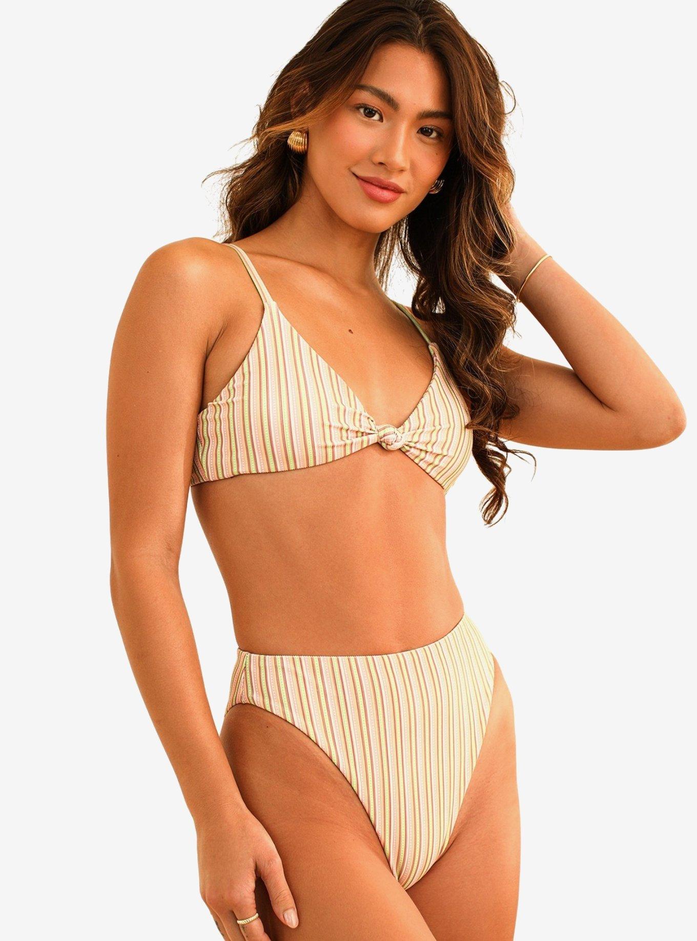 Dippin' Daisy's Seashore High Waist Cheeky Swim Bottom Nostalgia Stripe, MULTI, alternate