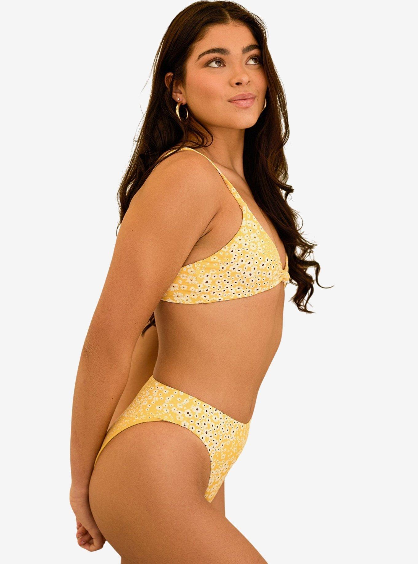 Dippin' Daisy's Seashore High Waist Cheeky Swim Bottom Golden Ditsy, , hi-res