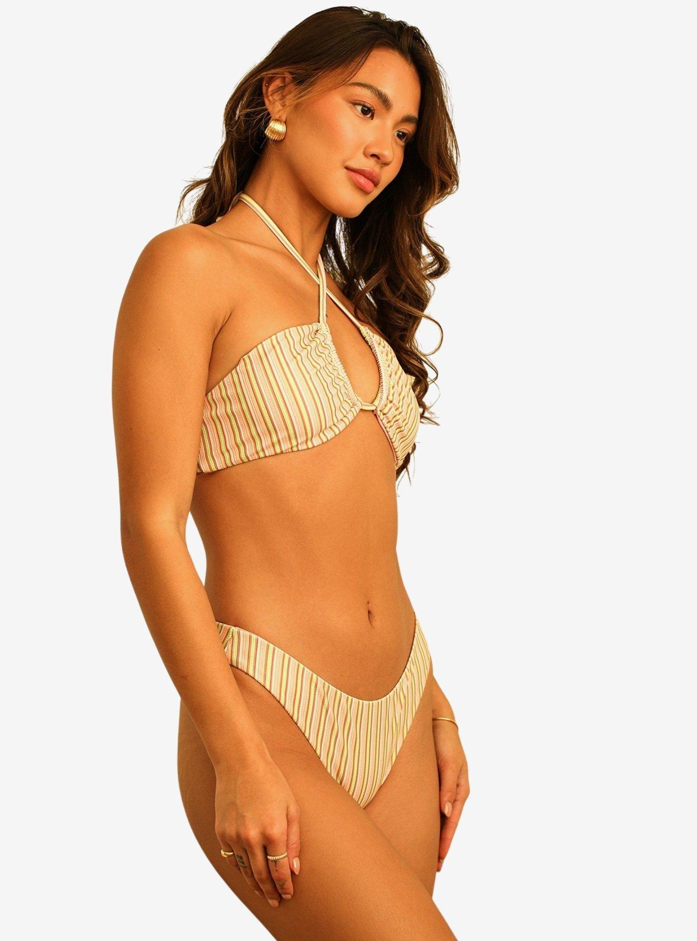 Dippin' Daisy's Amalfi String Tie Bandeau Swim Top Nostalgia Stripe, , hi-res