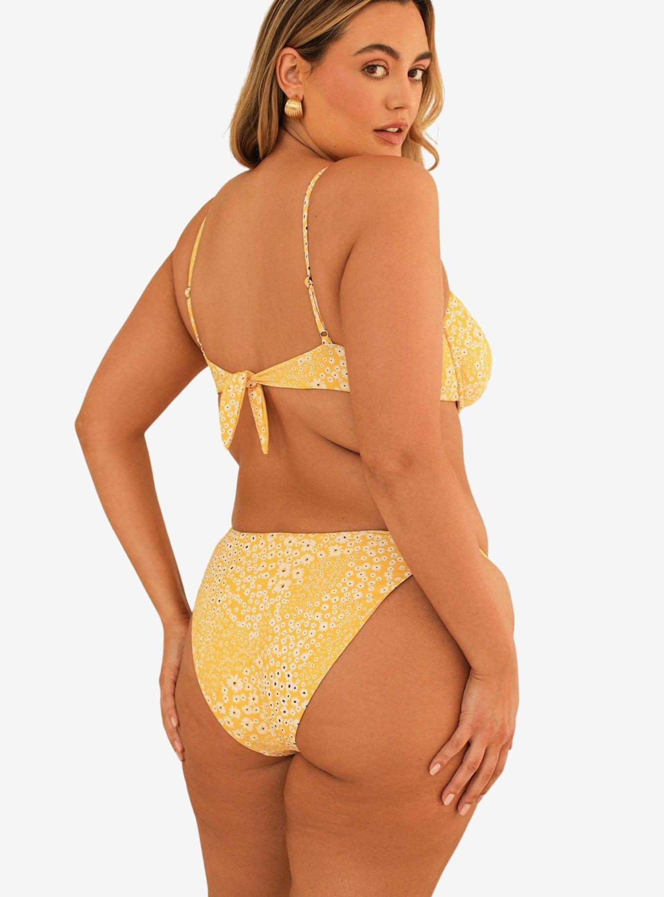 Dippin' Daisy's Diana Underwire Swim Top Golden Ditsy, FLORAL - YELLOW, alternate
