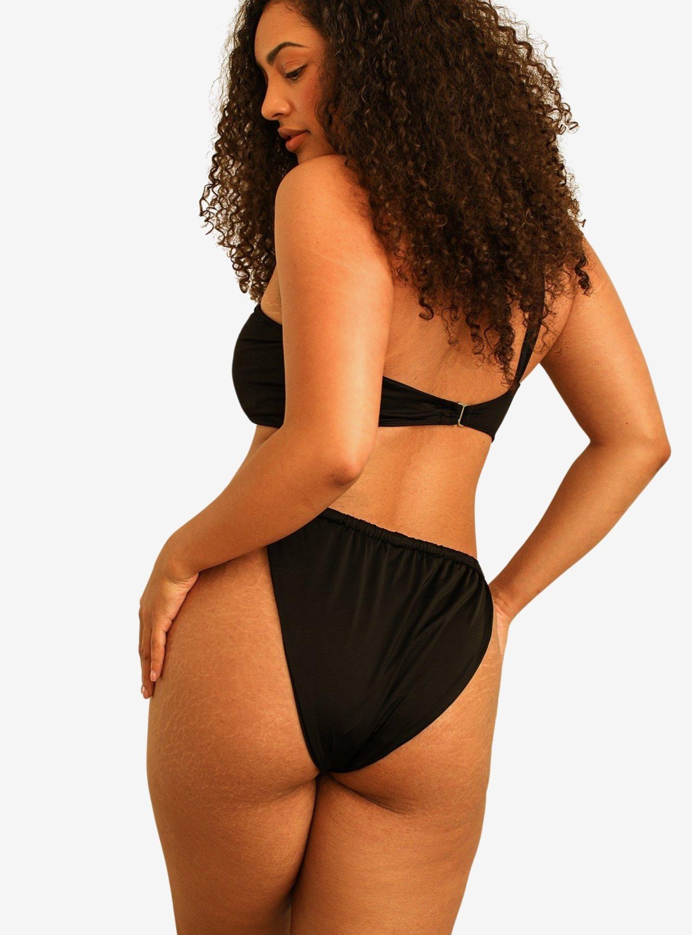 Dippin' Daisy's Frankie Asymmetrical Bandeau Swim Top Black, BLACK, alternate
