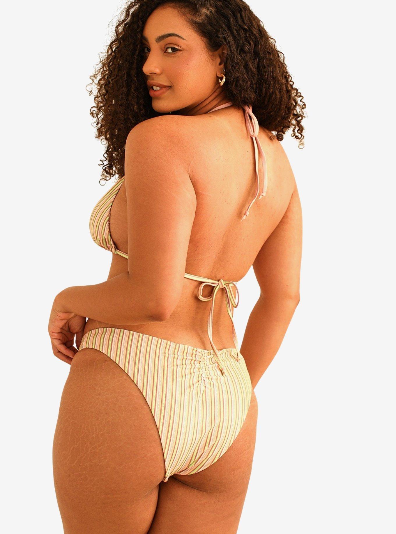 Dippin' Daisy's Palm Tie Back Triangle Swim Top Nostalgia Stripe, MULTI, alternate
