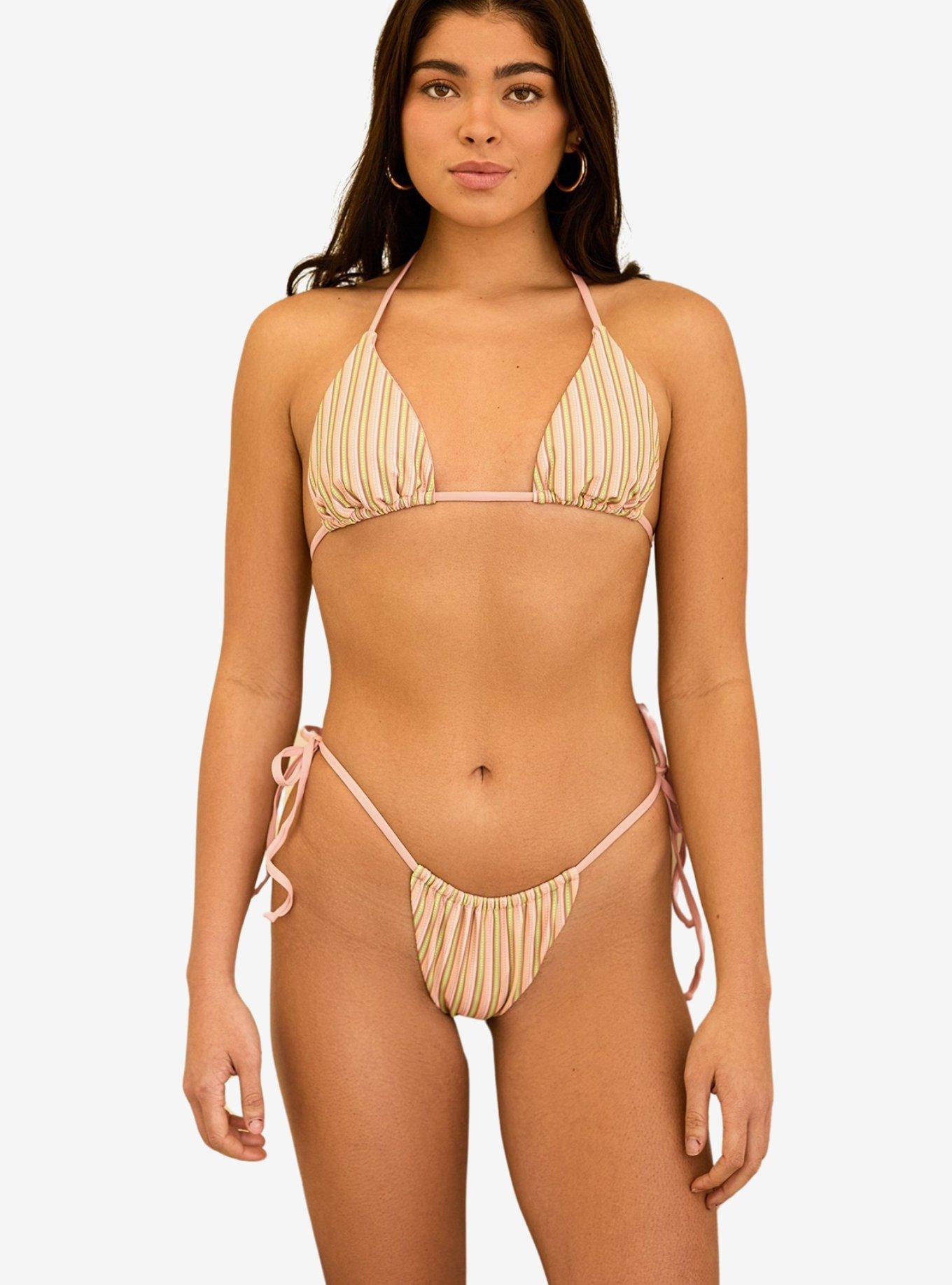 Dippin' Daisy's Palm Tie Back Triangle Swim Top Nostalgia Stripe, MULTI, alternate