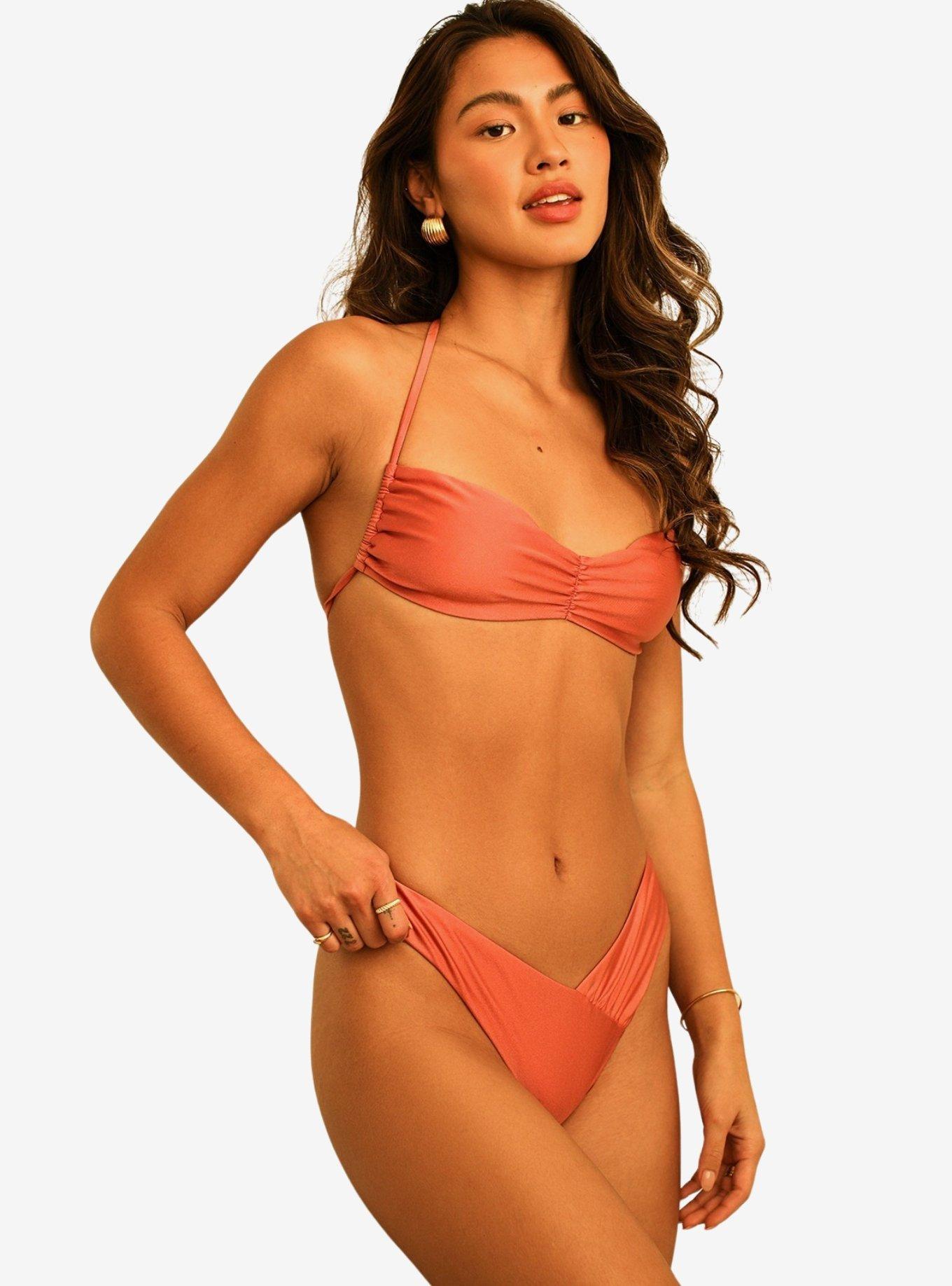 Dippin' Daisy's Christina Tie Straps Bandeau Swim Top Dusty Rose, , hi-res