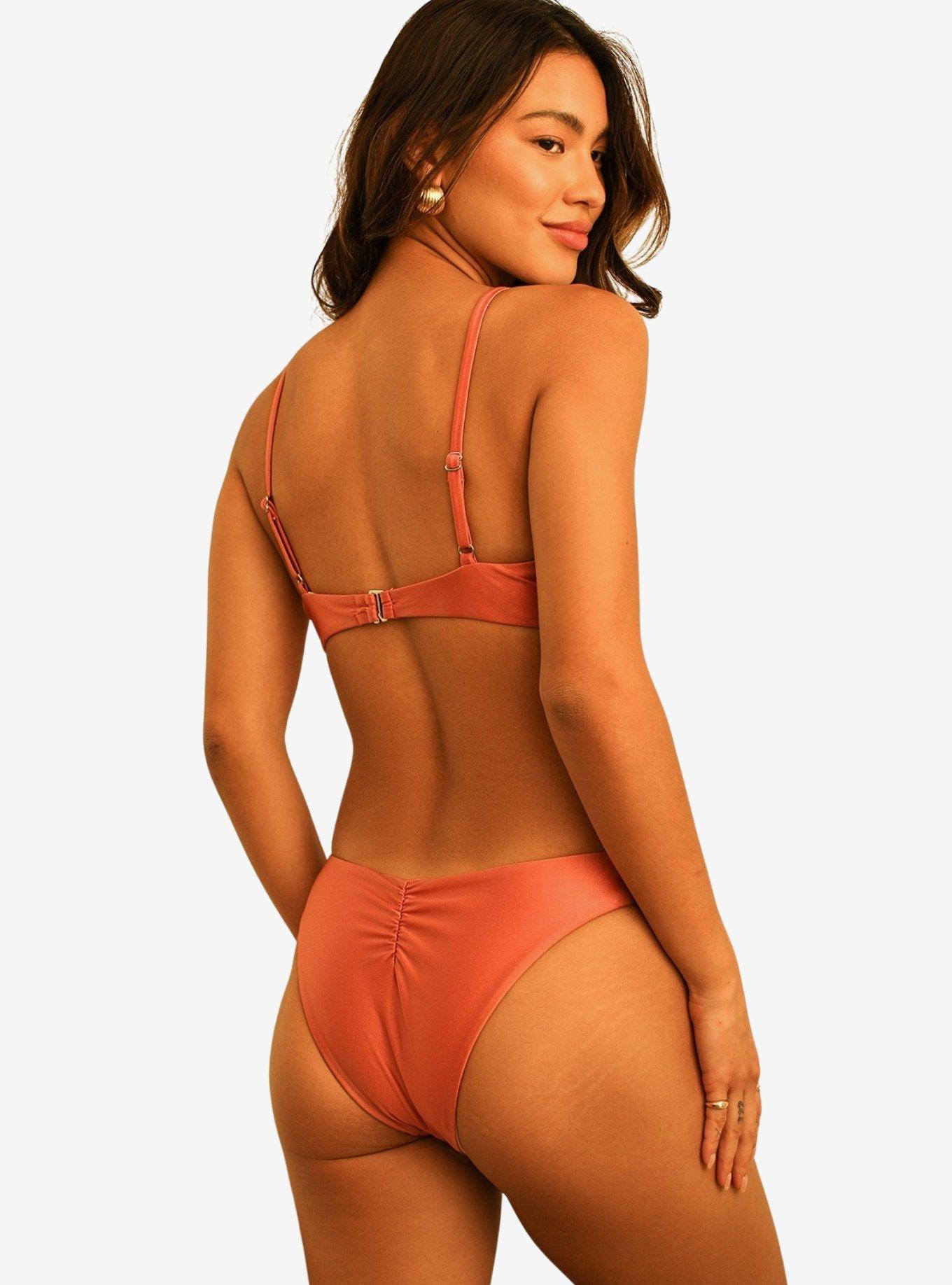 Dippin' Daisy's Palma Scrunch Back Cheeky Swim Bottom Dusty Rose, DUSTY ROSE, alternate