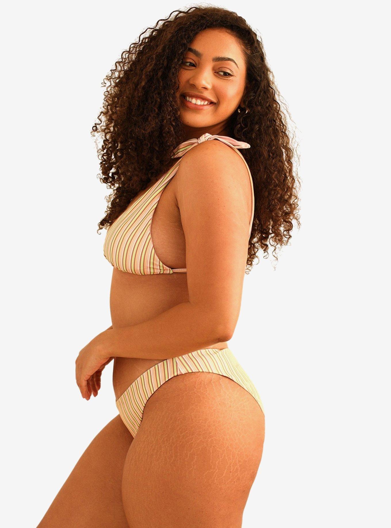 Dippin' Daisy's Palma Scrunch Back Cheeky Swim Bottom Nostalgia Stripe, , hi-res