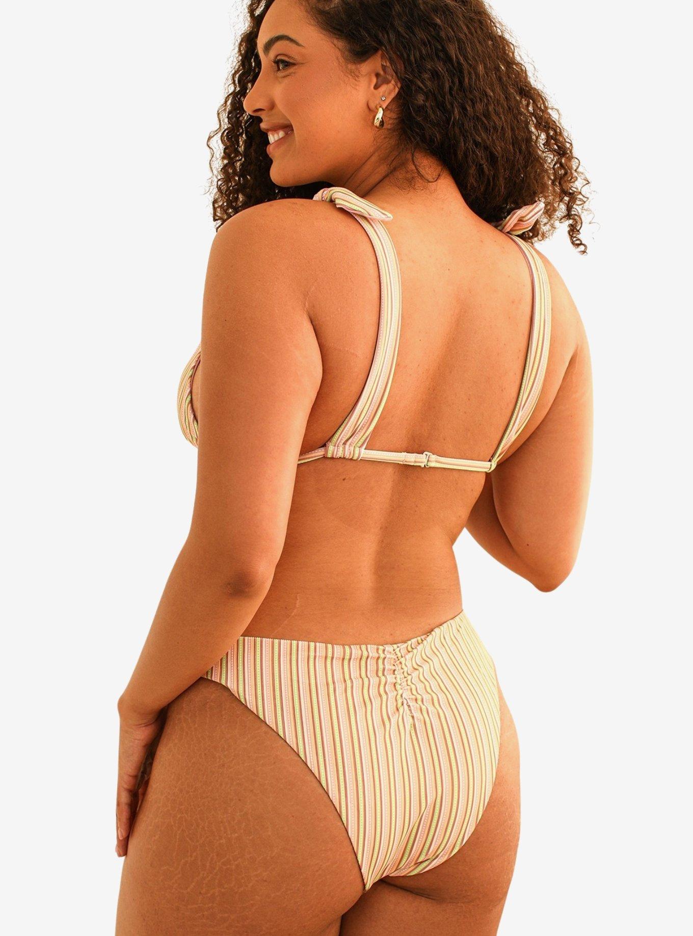 Dippin' Daisy's Palma Scrunch Back Cheeky Swim Bottom Nostalgia Stripe, MULTI, alternate