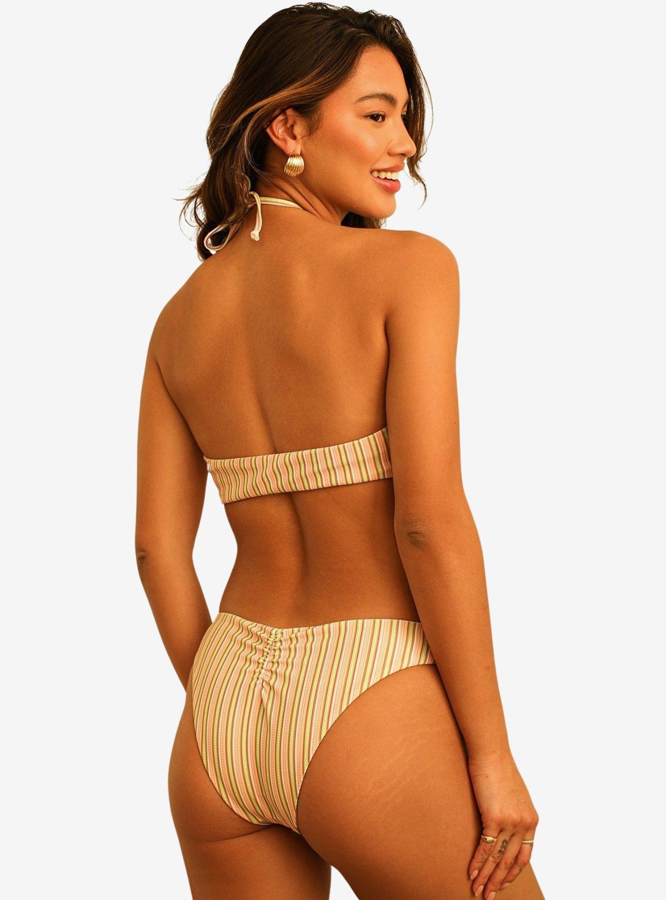 Dippin' Daisy's Palma Scrunch Back Cheeky Swim Bottom Nostalgia Stripe, MULTI, alternate