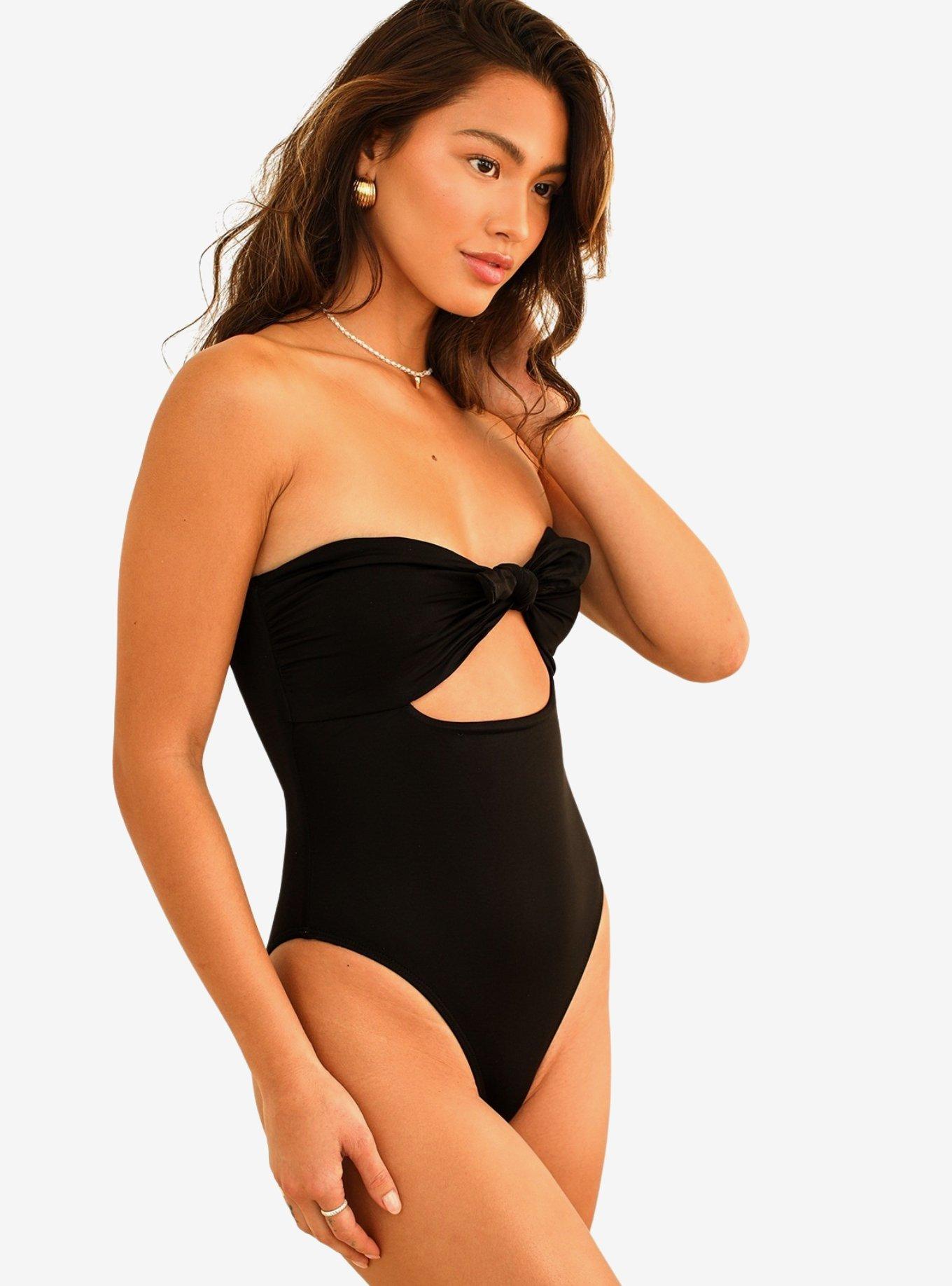Dippin' Daisy's Devon Strapless Swim One Piece Black, BLACK, alternate