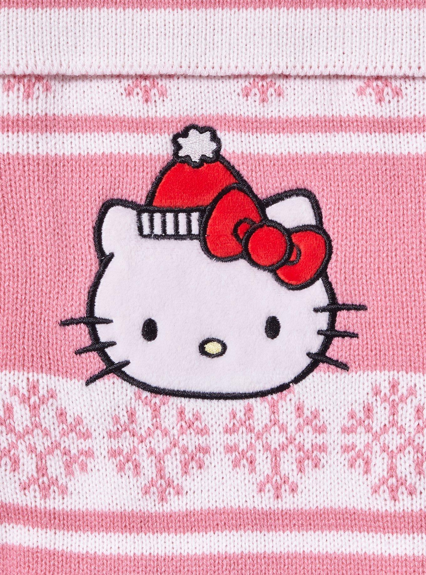 Sanrio Hello Kitty Snowflake Knit Stocking - BoxLunch Exclusive, , alternate