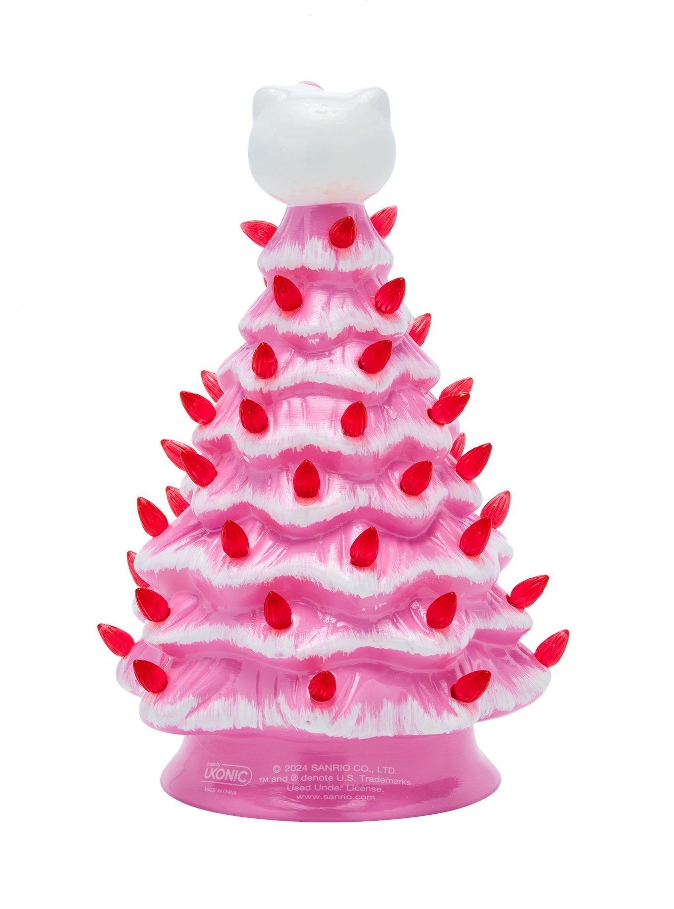 Sanrio Hello Kitty Light-Up Pink Ceramic Christmas Tree, , alternate