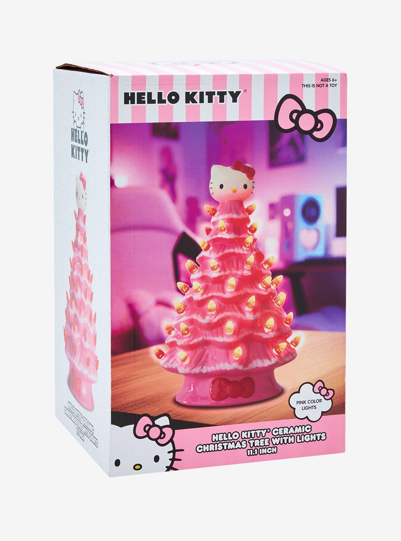 Sanrio Hello Kitty Light-Up Pink Ceramic Christmas Tree, , alternate