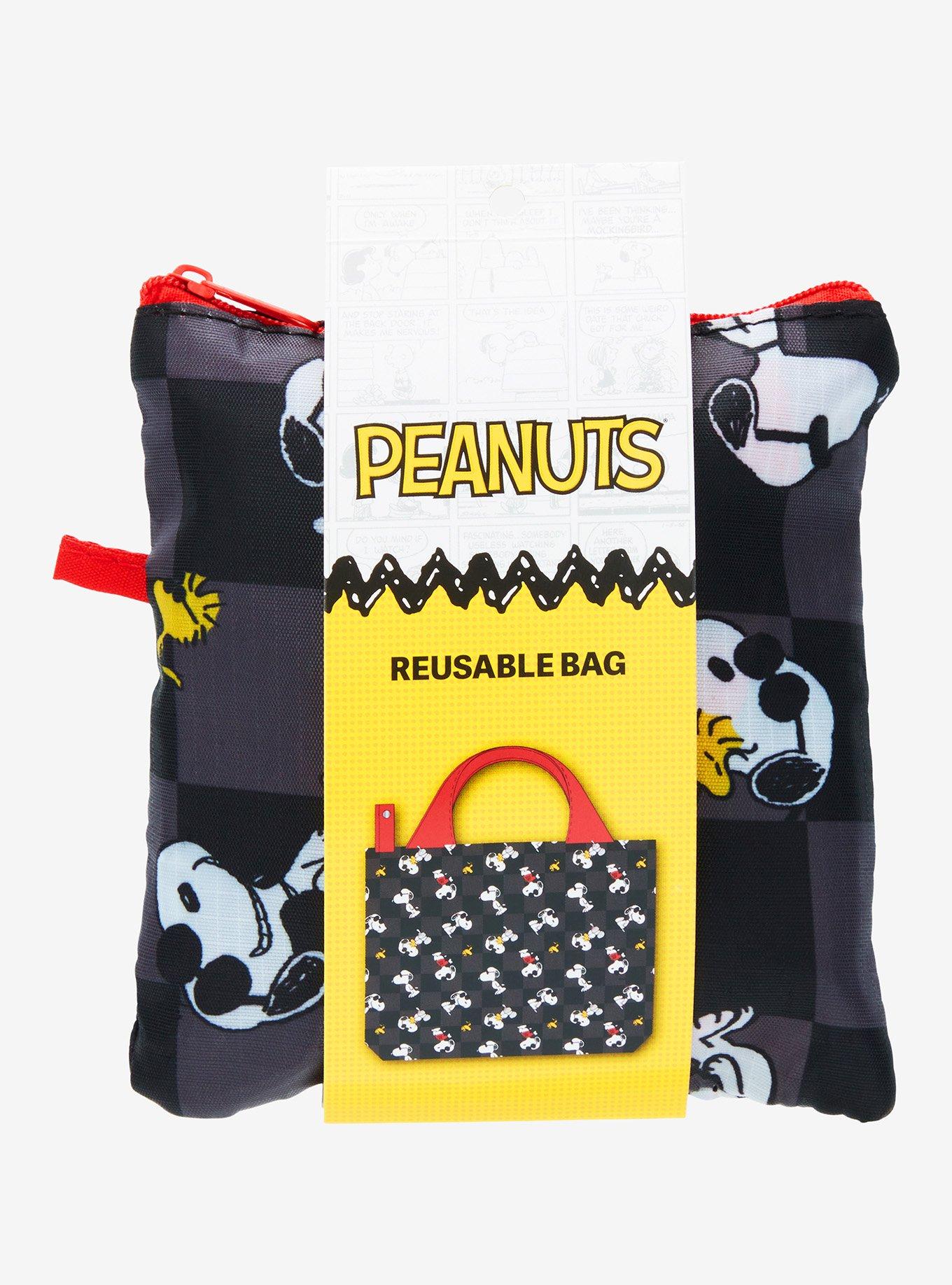 Peanuts Woodstock and Snoopy Joe Cool Allover Print Reusable Tote Bag — BoxLunch Exclusive, , alternate