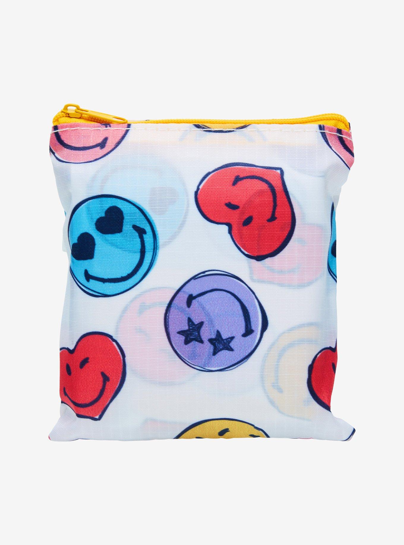 Smiley Faces Allover Print Reusable Tote Bag — BoxLunch Exclusive, , alternate