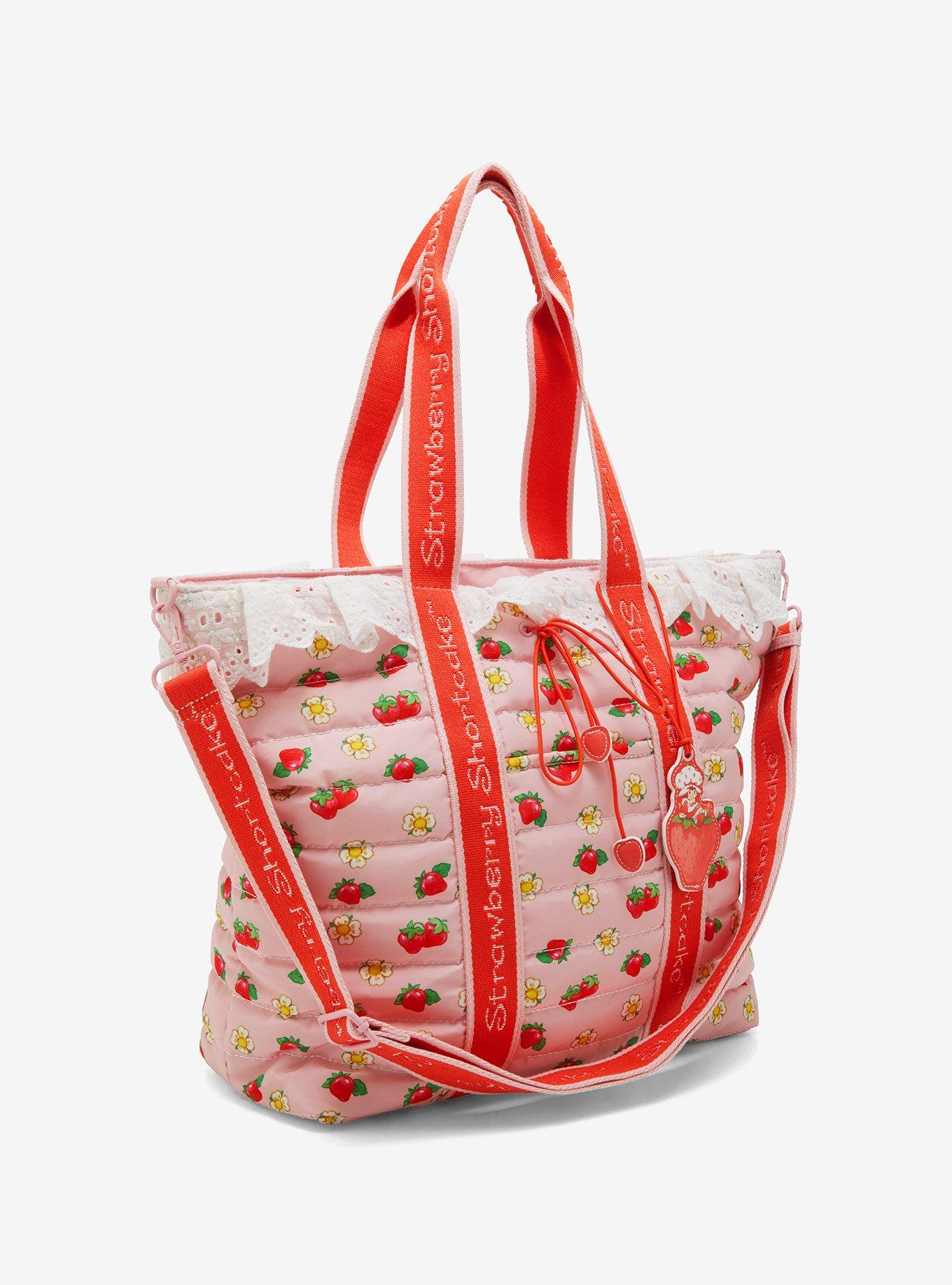 Strawberry Shortcake Berry Scalloped Allover Print Tote, , alternate