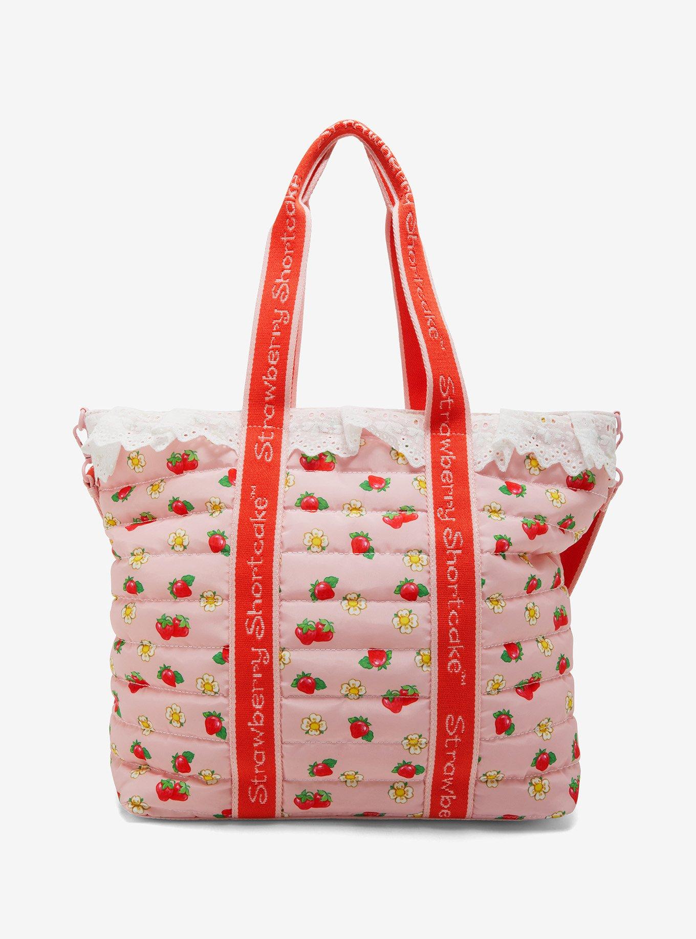 Strawberry Shortcake Berry Scalloped Allover Print Tote, , alternate