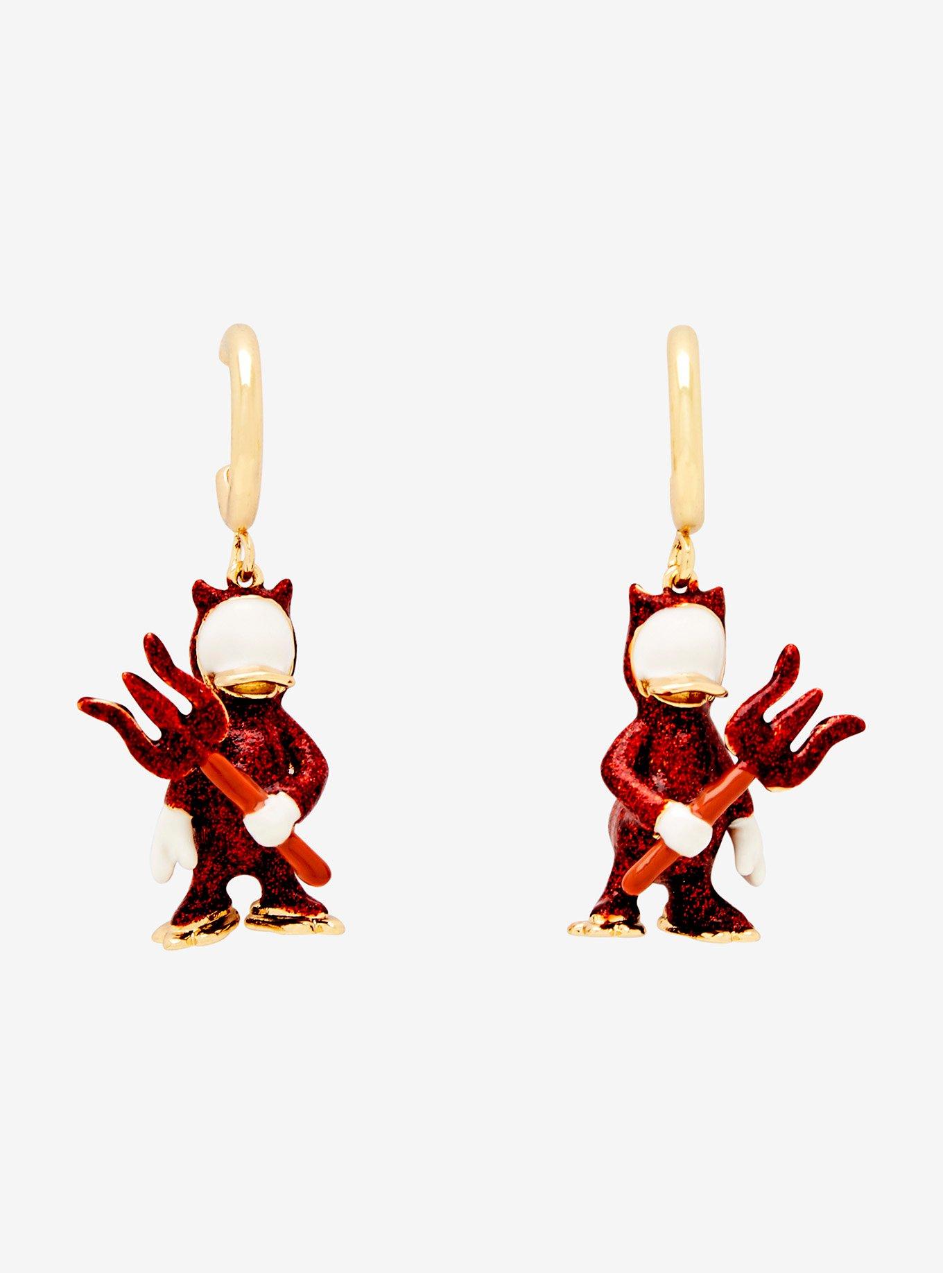 Baublebar Disney Donald Duck Devil Costume Glitter Earrings, , hi-res