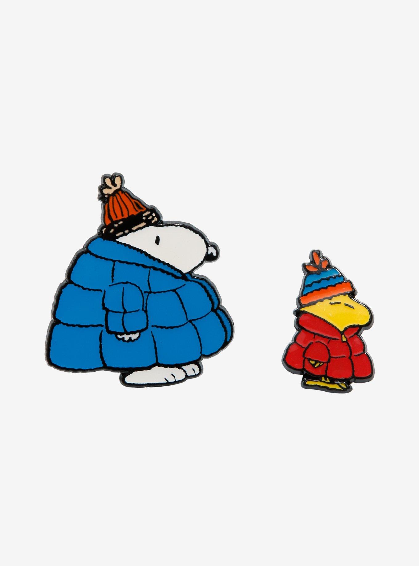 Peanuts Snoopy & Woodstock Puffer Jacket Enamel Pin Set — BoxLunch Exclusive, , alternate