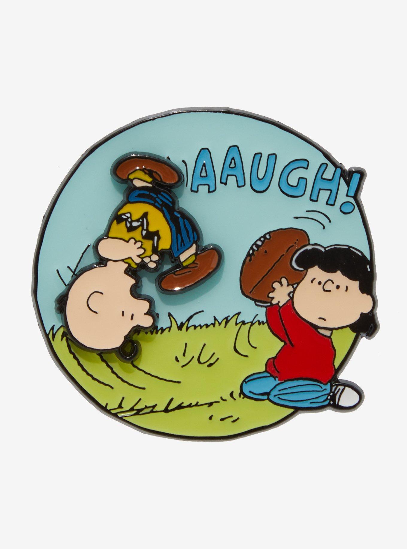 Peanuts Charlie Brown & Lucy Spinning Enamel Pin — BoxLunch Exclusive, , alternate