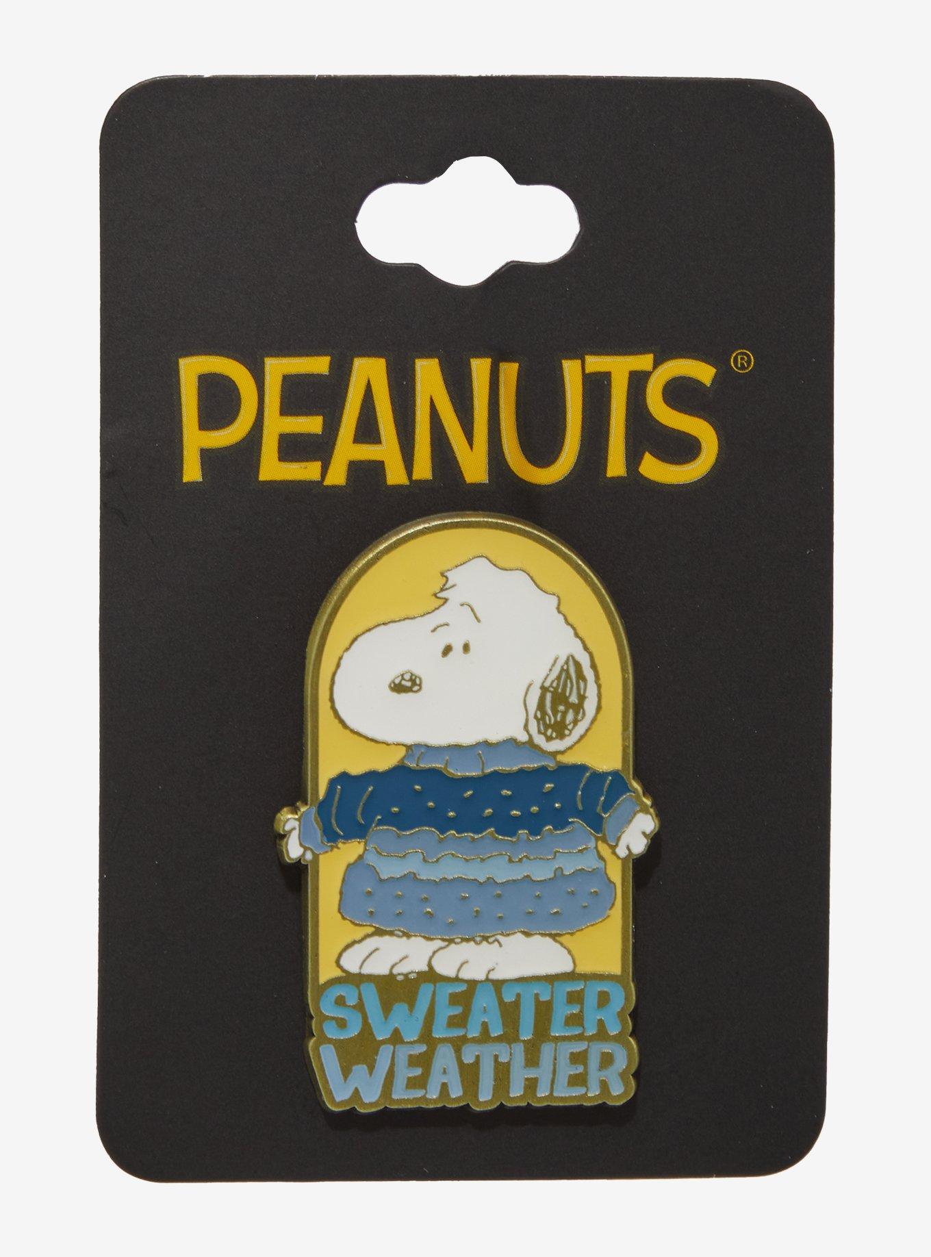 Peanuts Snoopy Sweater Weather Enamel Pin — BoxLunch Exclusive, , alternate