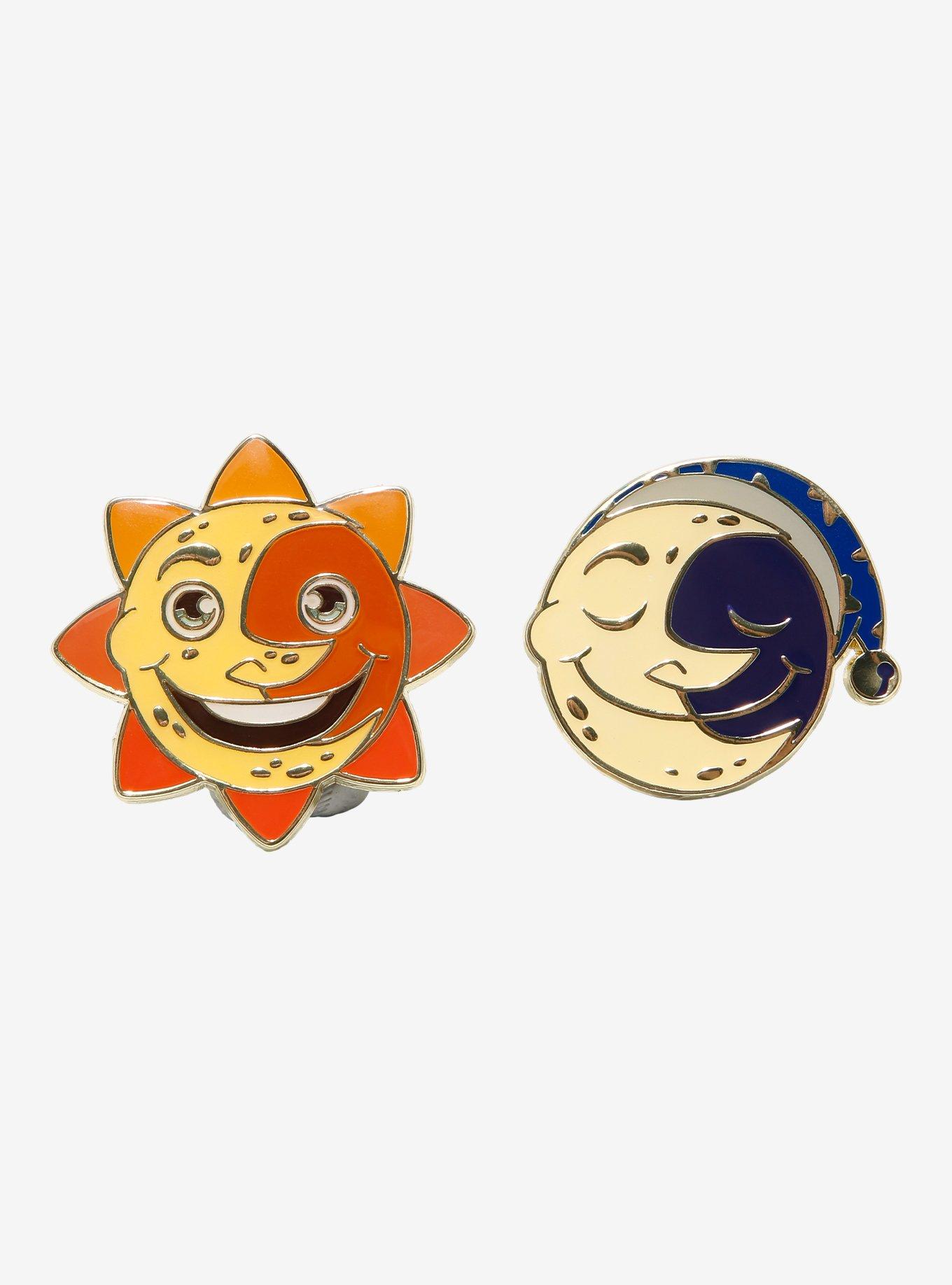 Five Nights at Freddy's: Security Breach Daycare Attendant Sun and Moon Enamel Pin Set — BoxLunch Exclusive, , alternate