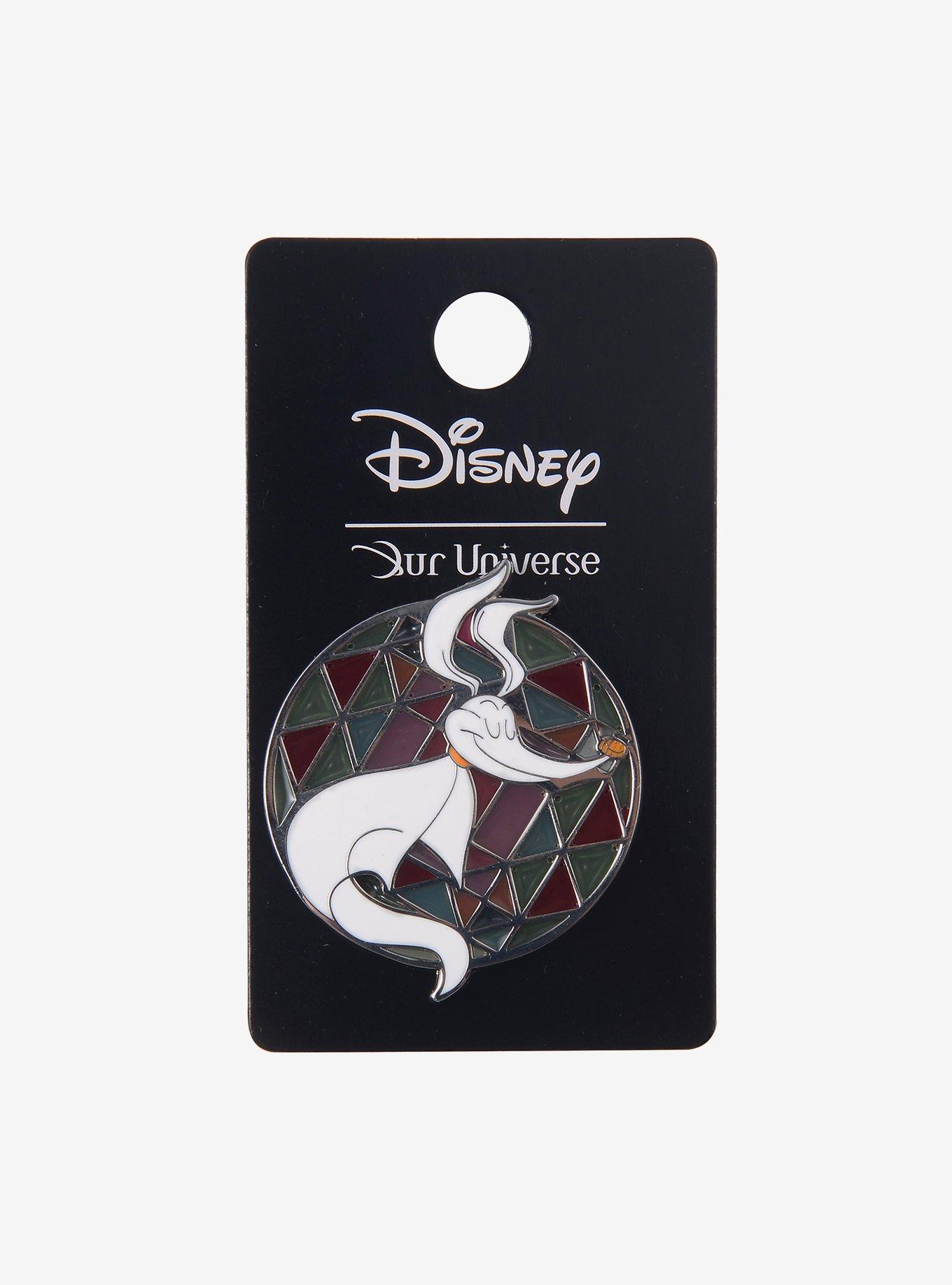 Disney The Nightmare Before Christmas Zero Stained Glass Enamel Pin — BoxLunch Exclusive, , alternate