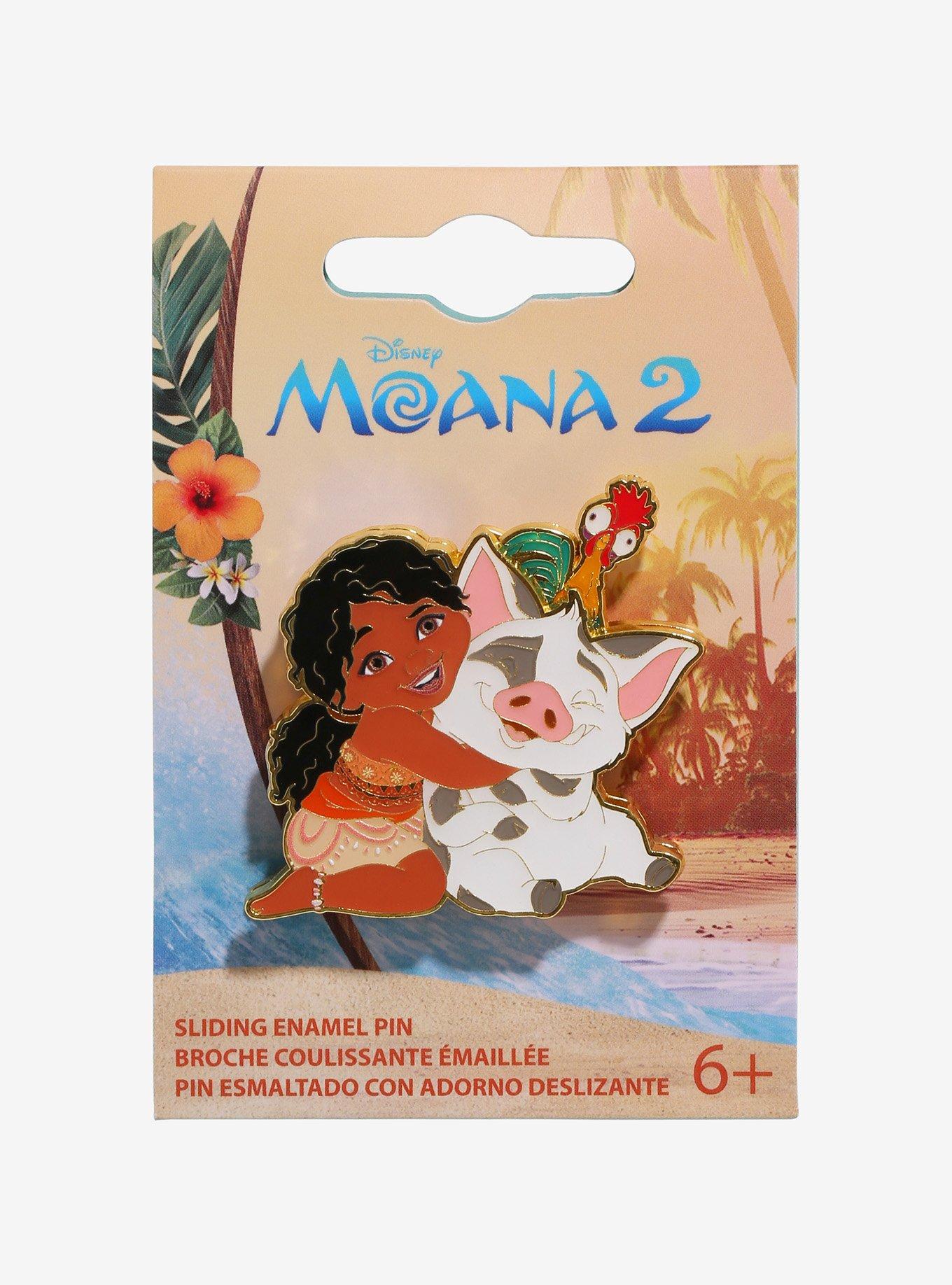 Loungefly Disney Moana 2 Simea, Pua, & Hei Hei Sliding Enamel Pin - BoxLunch Exclusive, , alternate