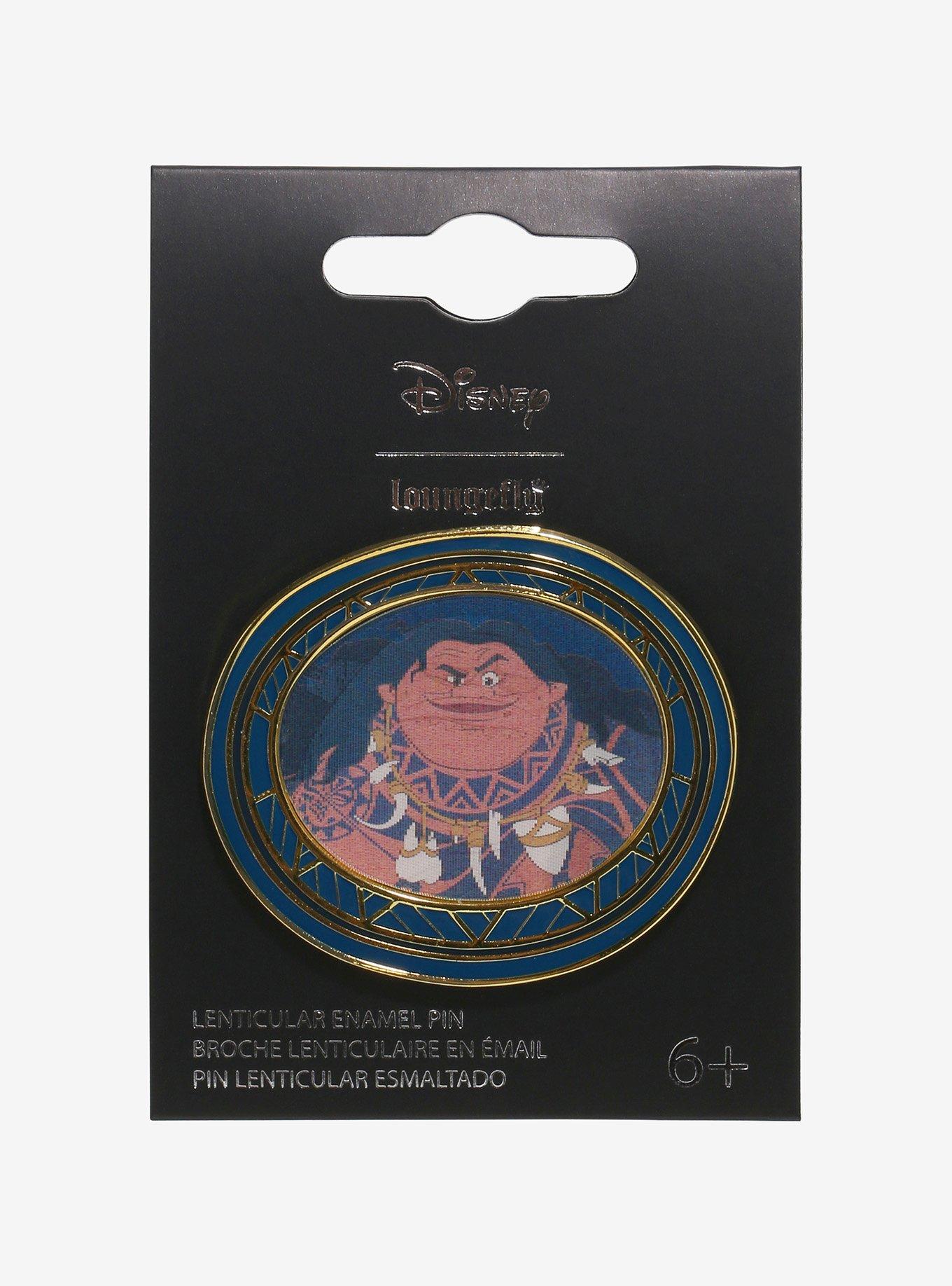 Loungefly Disney Moana 2 Maui Lenticular Portrait Enamel Pin - BoxLunch Exclusive, , alternate