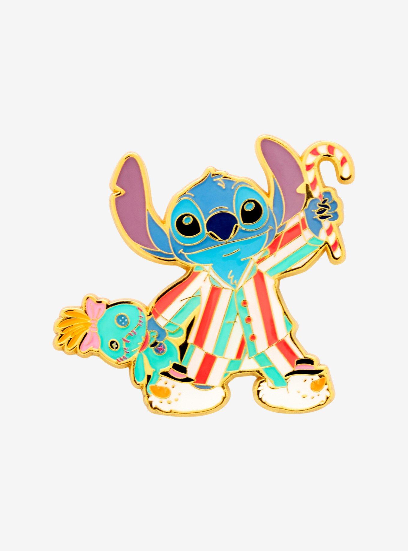 Loungefly Disney Lilo & Stitch Holiday Pajamas Stitch Enamel Pin - BoxLunch Exclusive, , alternate