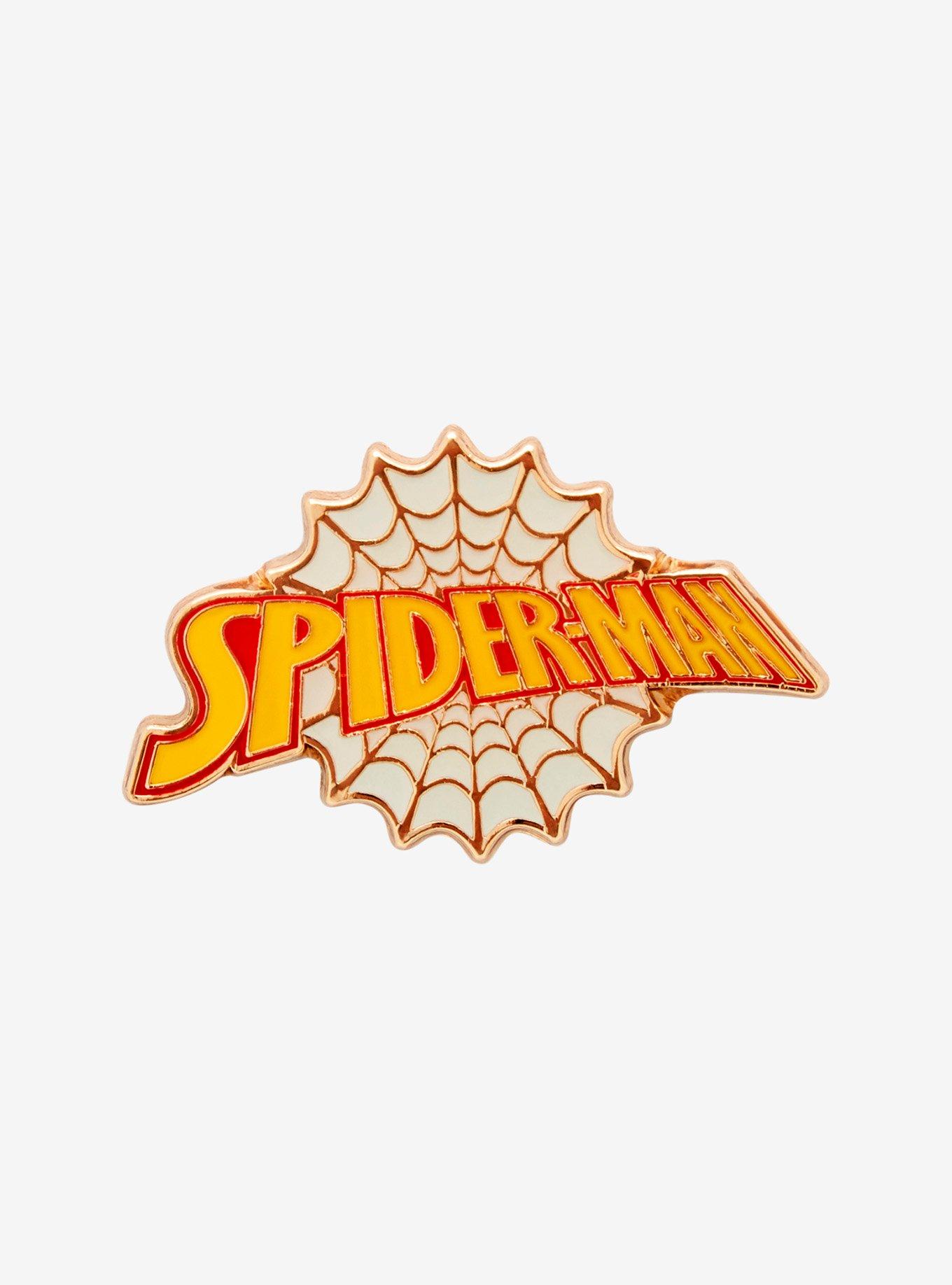 Loungefly Marvel Spider-Man Web Logo Enamel Pin - BoxLunch Exclusive, , alternate