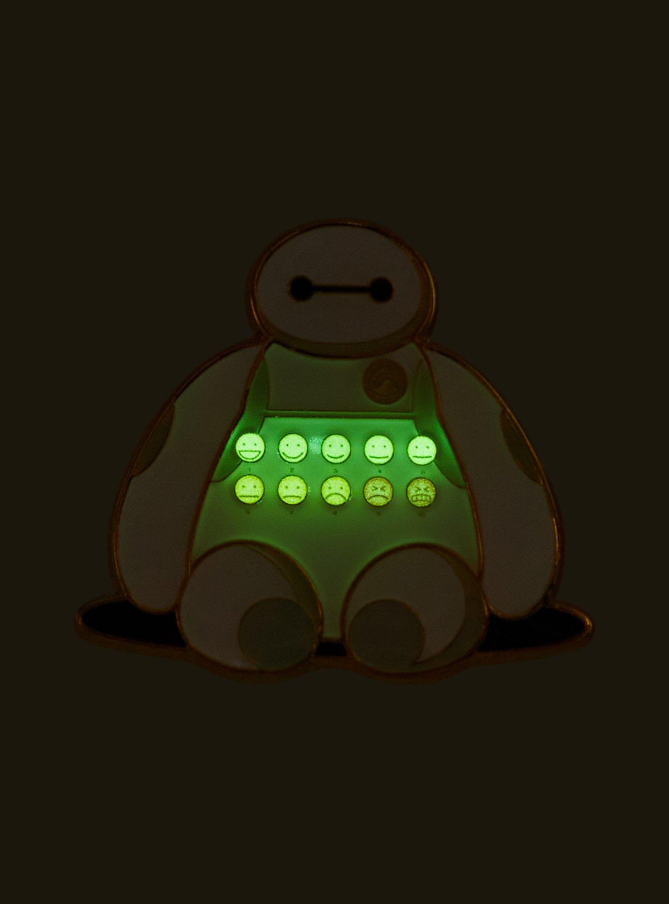 Disney Big Hero 6 Baymax Pain Scale Glow-in-the-Dark Enamel Pin, , alternate