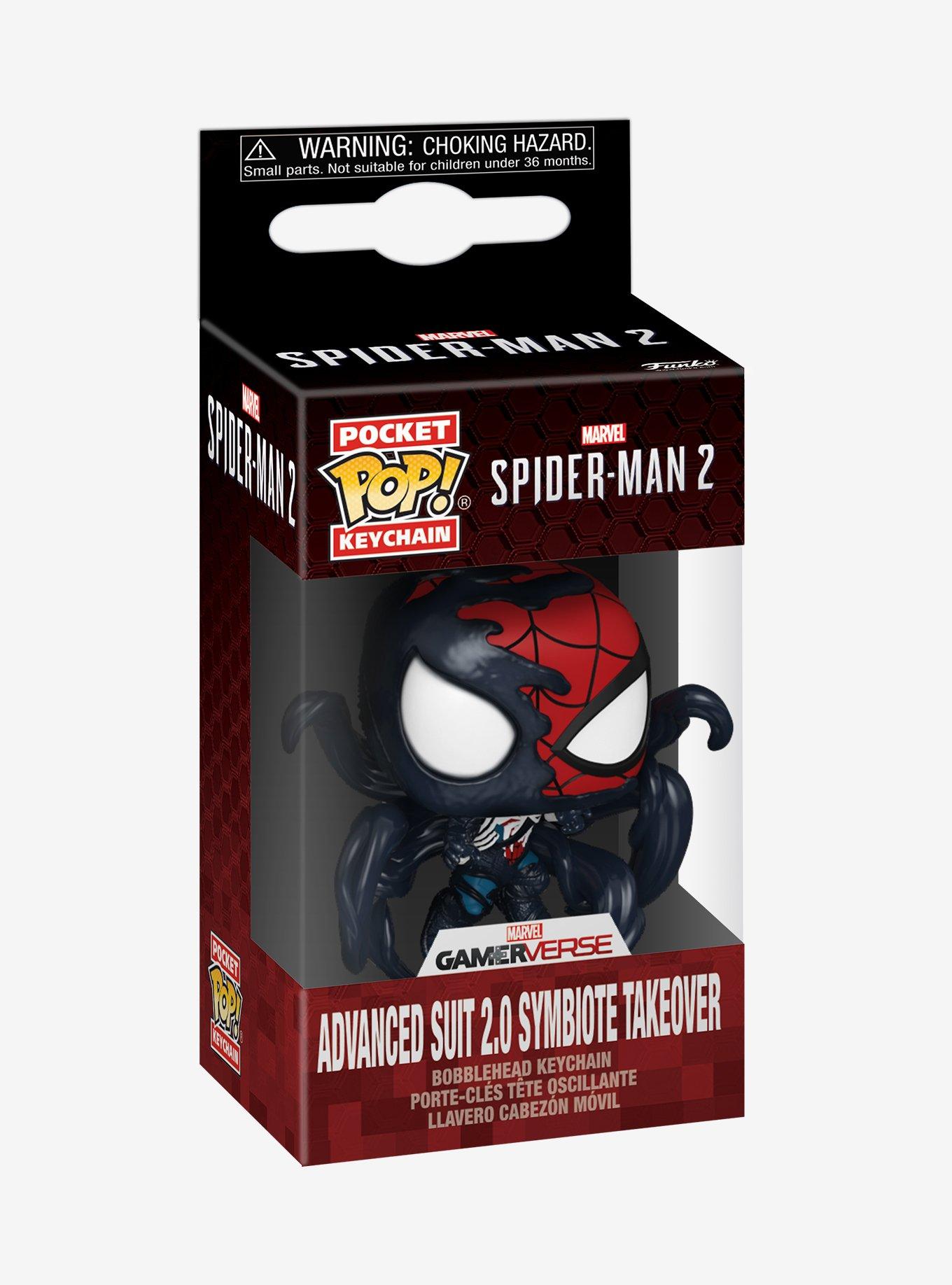 Funko Pocket Pop! Marvel Spider-Man 2 Advanced Suit 2.0 Symbiote Takeover Vinyl Keychain - BoxLunch Exclusive, , hi-res