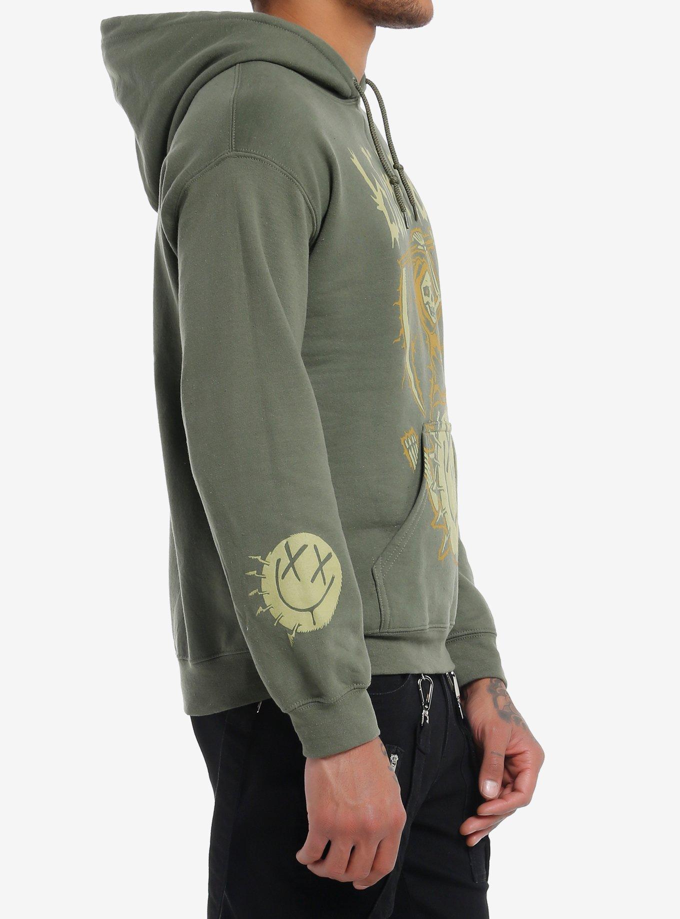 Blink-182 Reaper Hoodie, MILITARY GREEN, alternate