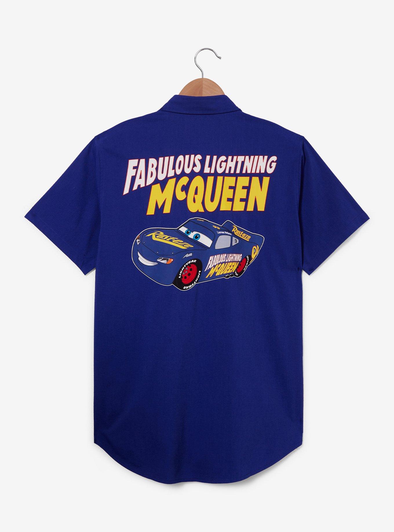 Disney Pixar Cars Lightning McQueen Pit Crew Woven Button-Up - BoxLunch Exclusive, ROYAL BLUE, alternate