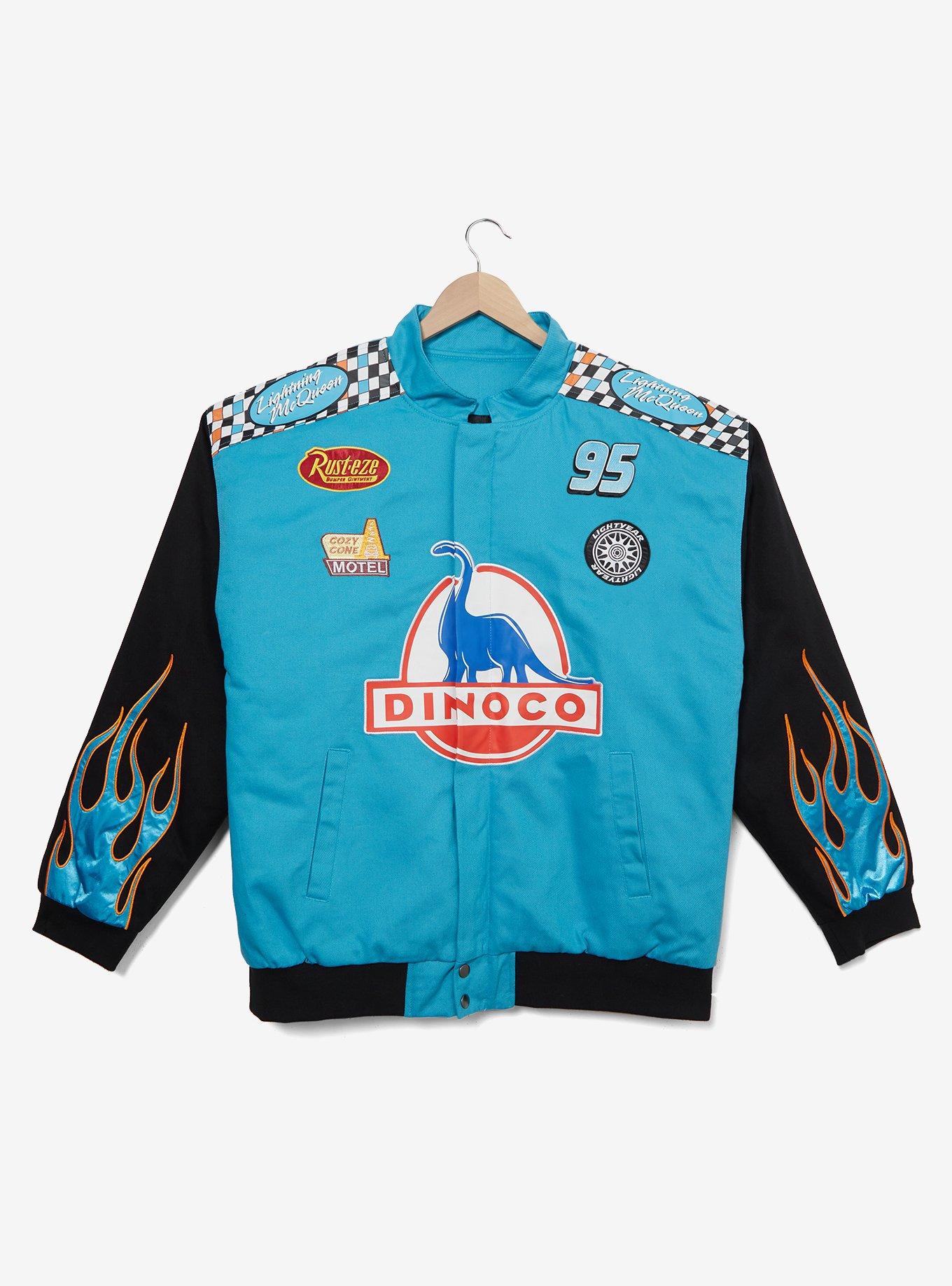 Disney Pixar Cars Lightning McQueen Dinoco Racing Jacket - BoxLunch Online Exclusive, BLACK  AQUA, alternate