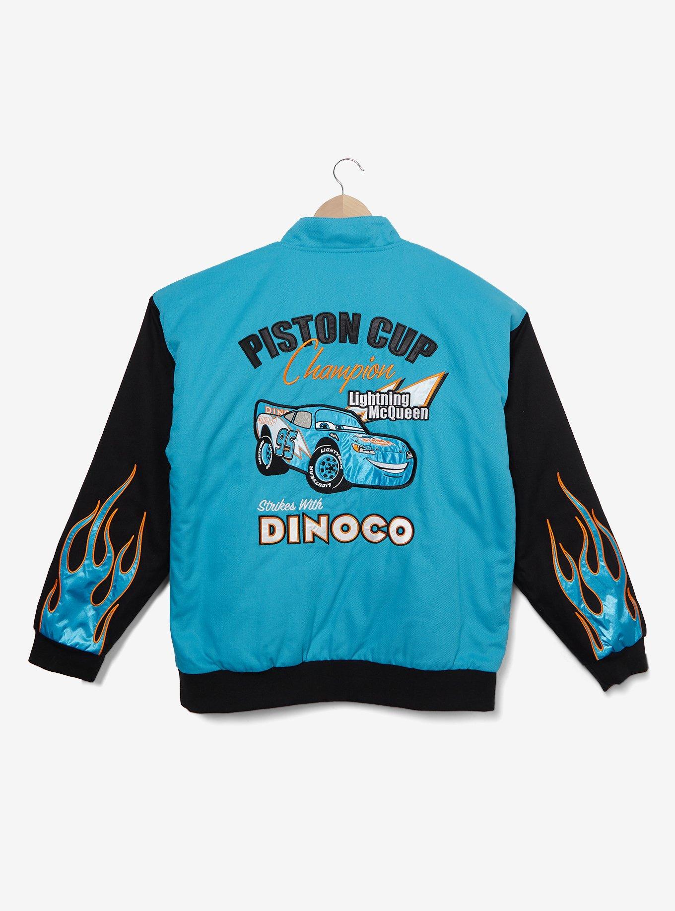 Disney Pixar Cars Lightning McQueen Dinoco Racing Jacket - BoxLunch Online Exclusive, BLACK  AQUA, alternate