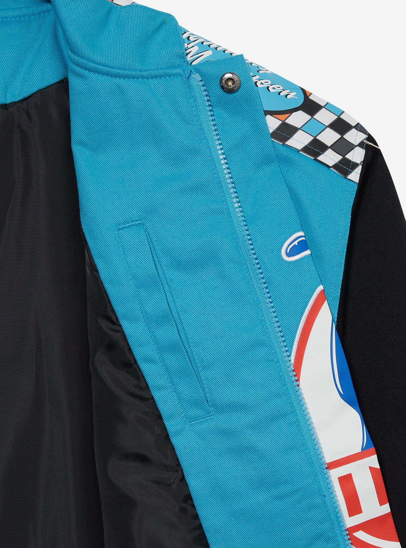 Disney Pixar Cars Lightning McQueen Dinoco Racing Jacket - BoxLunch Online Exclusive, BLACK  AQUA, alternate