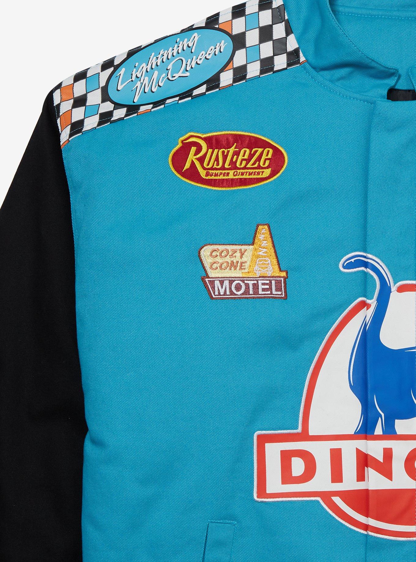 Disney Pixar Cars Lightning McQueen Dinoco Racing Jacket - BoxLunch Online Exclusive, BLACK  AQUA, alternate