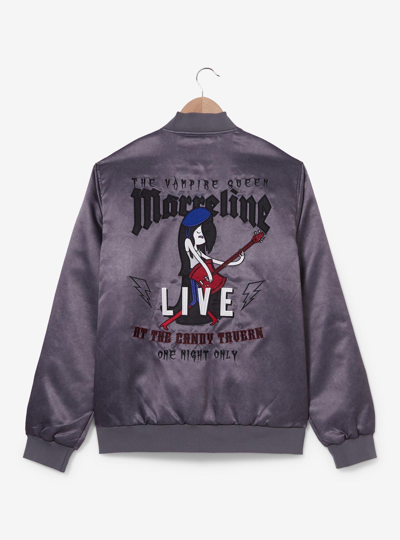 Adventure Time Marceline Icons Bomber Jacket - BoxLunch Exclusive, CHARCOAL, alternate