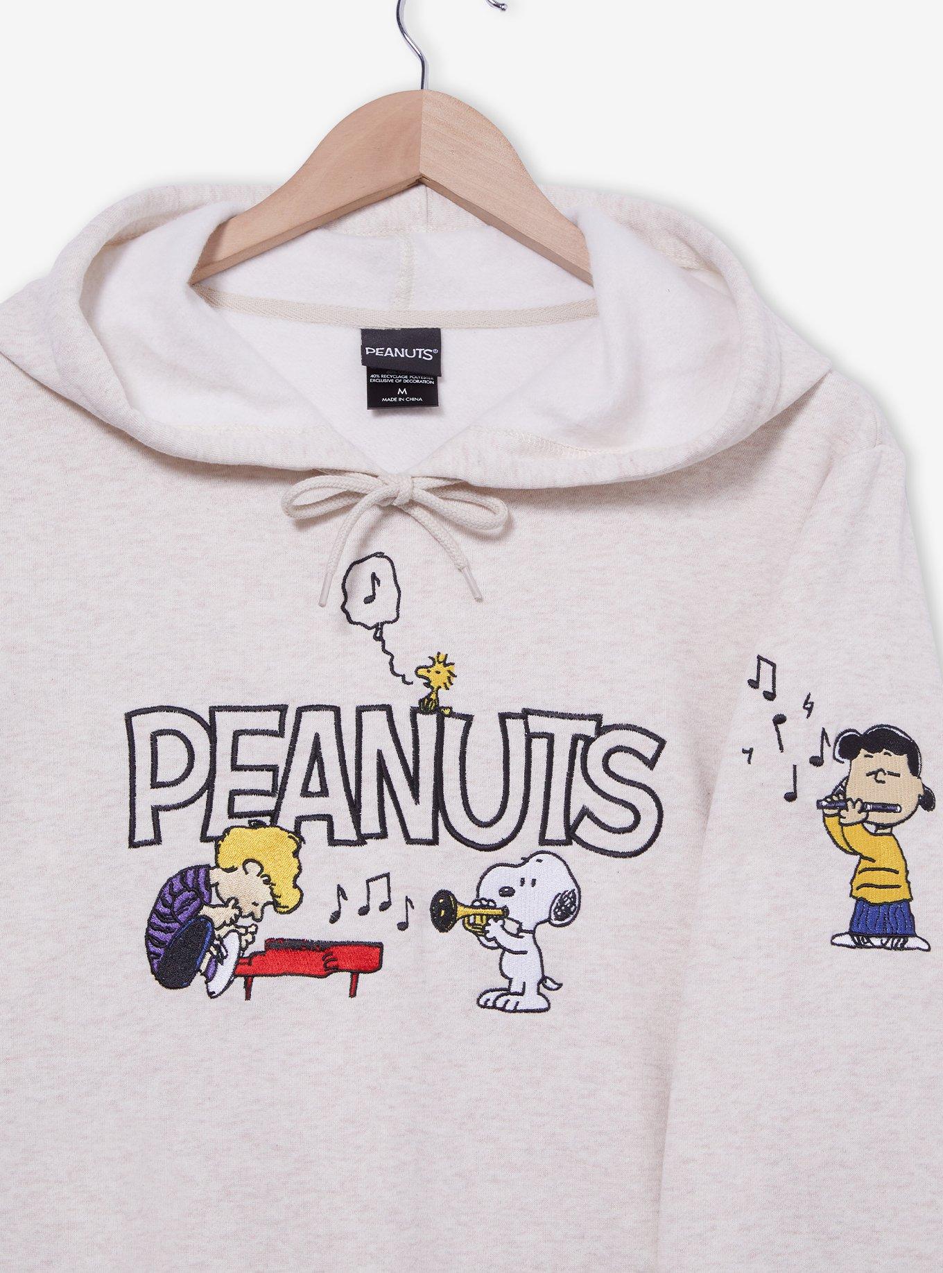 Peanuts Charlie Brown & Gang Embroidered Hoodie - BoxLunch Exclusive, HEATHER, alternate