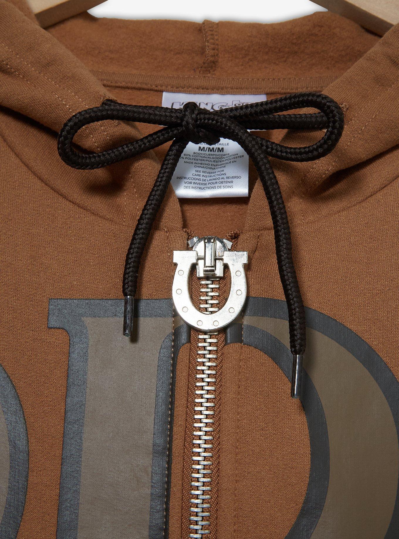 King of the Hill Cowboy Bobby Rodeo Zippered Hoodie - BoxLunch Exclusive, BROWN, alternate