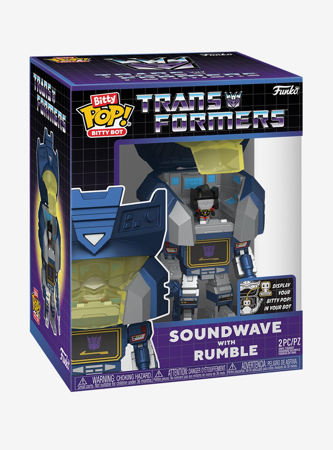 Funko Transformers Bitty Pop! Bitty Bot Soundwave With Rumble Vinyl Figure, , alternate