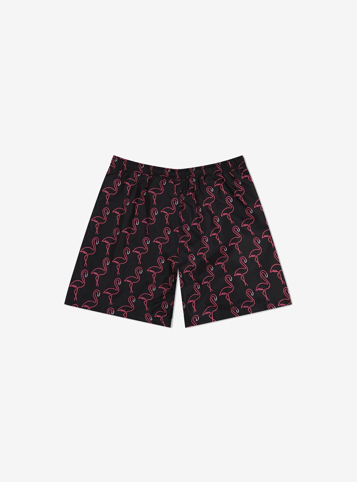 WeSC Zack Swim Trunk Neon Flamingo AOP, , hi-res