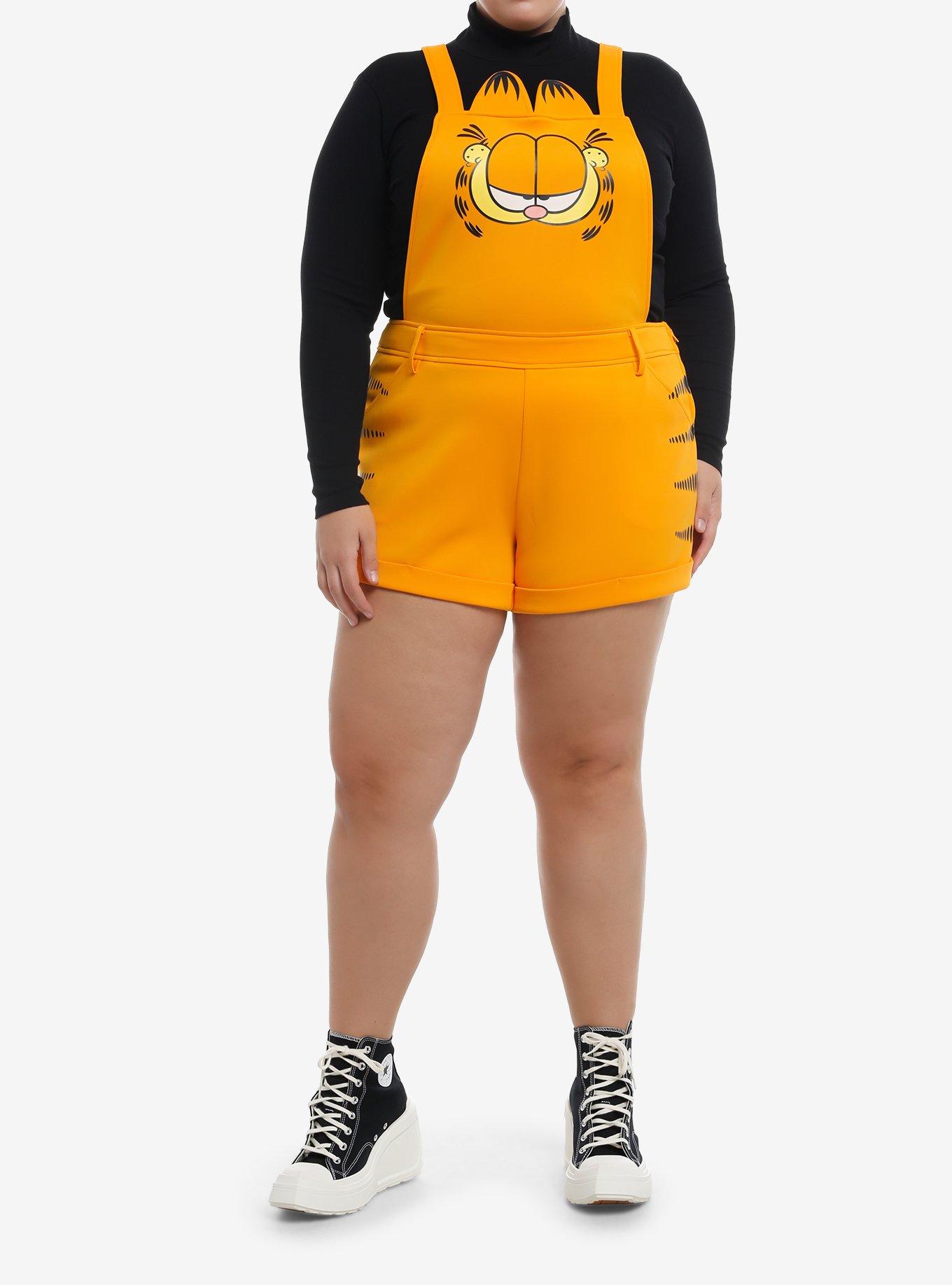 Garfield Face Shortalls Plus Size, ORANGE, alternate