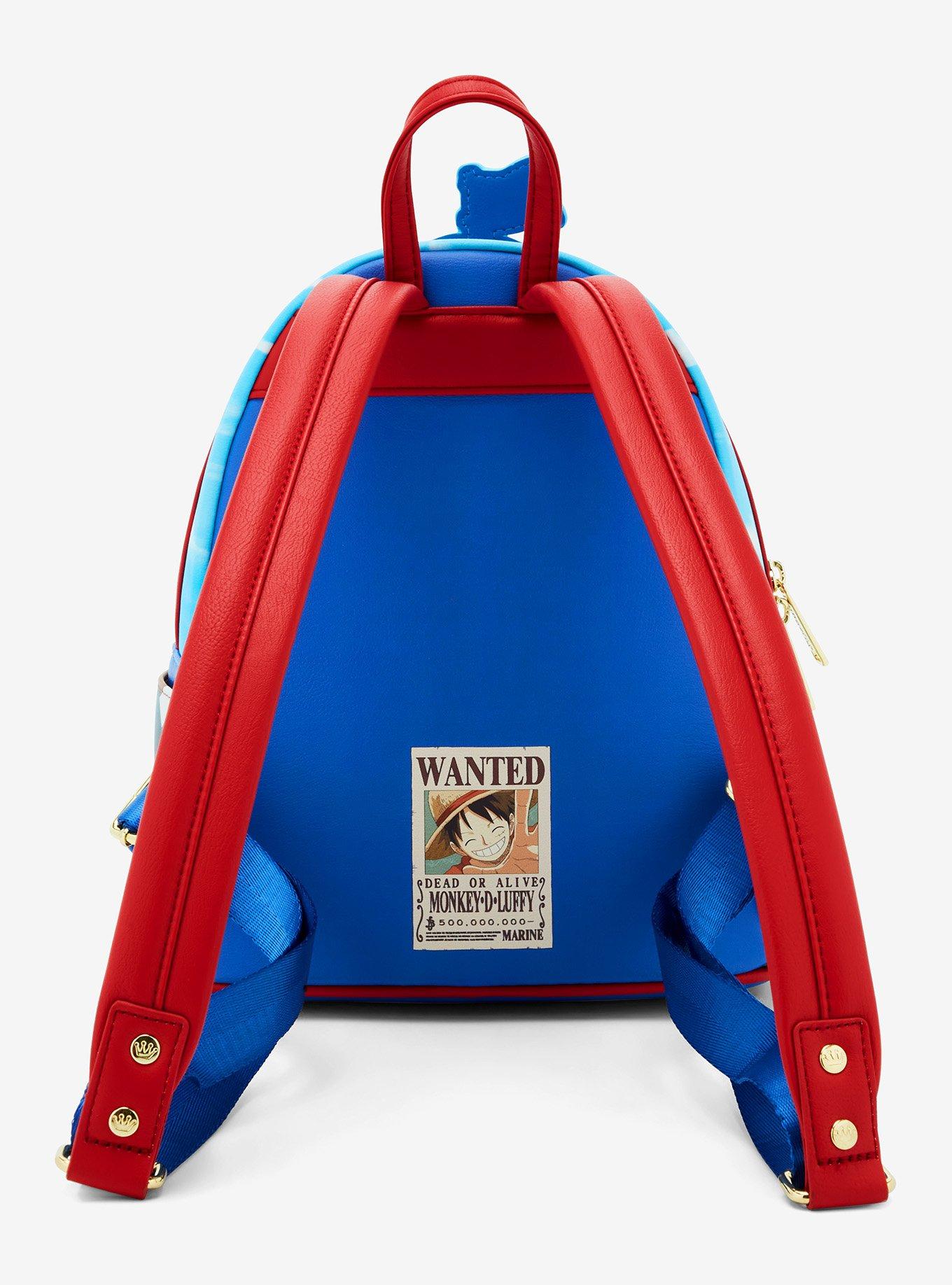 Mini Sac à Dos Loungefly One Piece - Thousand Sunny, Bleu, Simili Cuir, Neuf