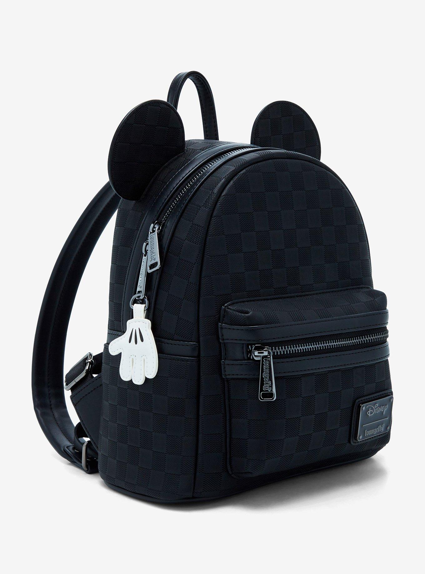 Loungefly Disney Mickey Mouse Black Checkered Figural Mini Backpack, , hi-res