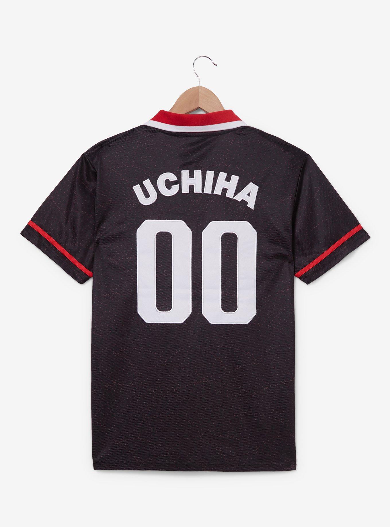 Naruto Shippuden Uchiha Clan Soccer Jersey - BoxLunch Exclusive, BLACK  BLACK RED, alternate