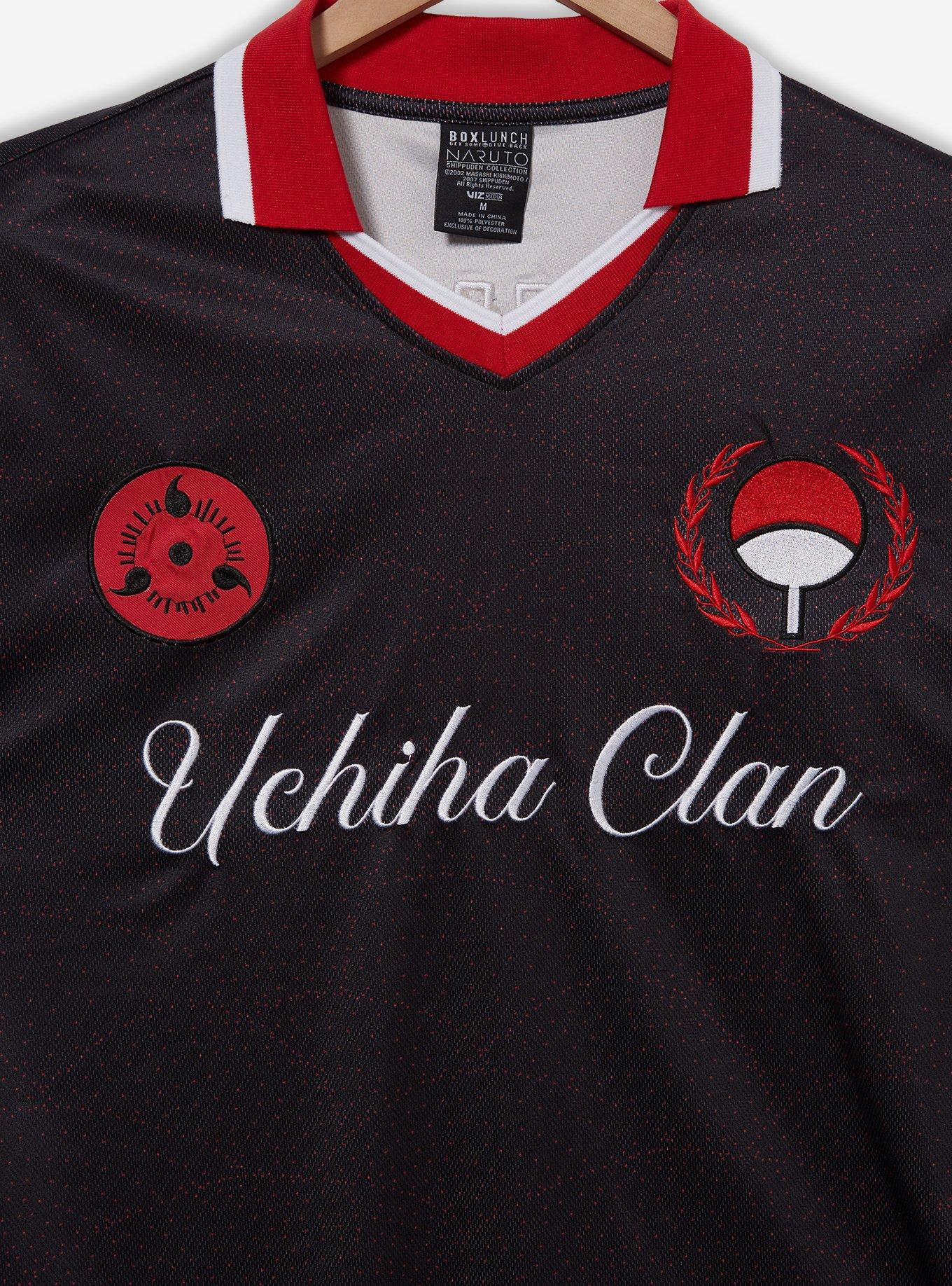 Naruto Shippuden Uchiha Clan Soccer Jersey - BoxLunch Exclusive, BLACK  BLACK RED, alternate